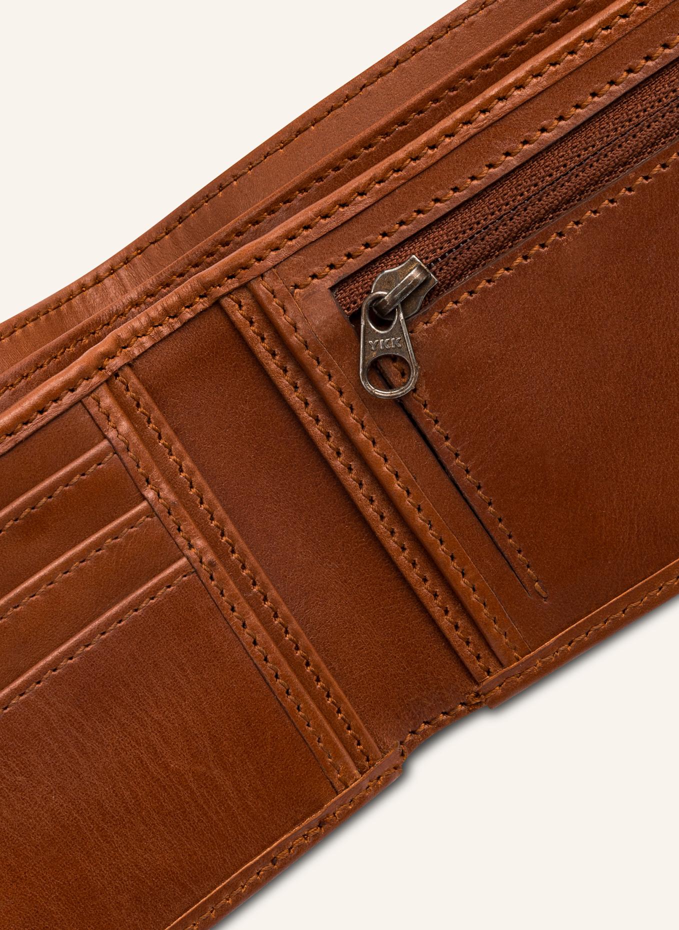 BUCKLE & SEAM Geldbörse BILL: COGNAC