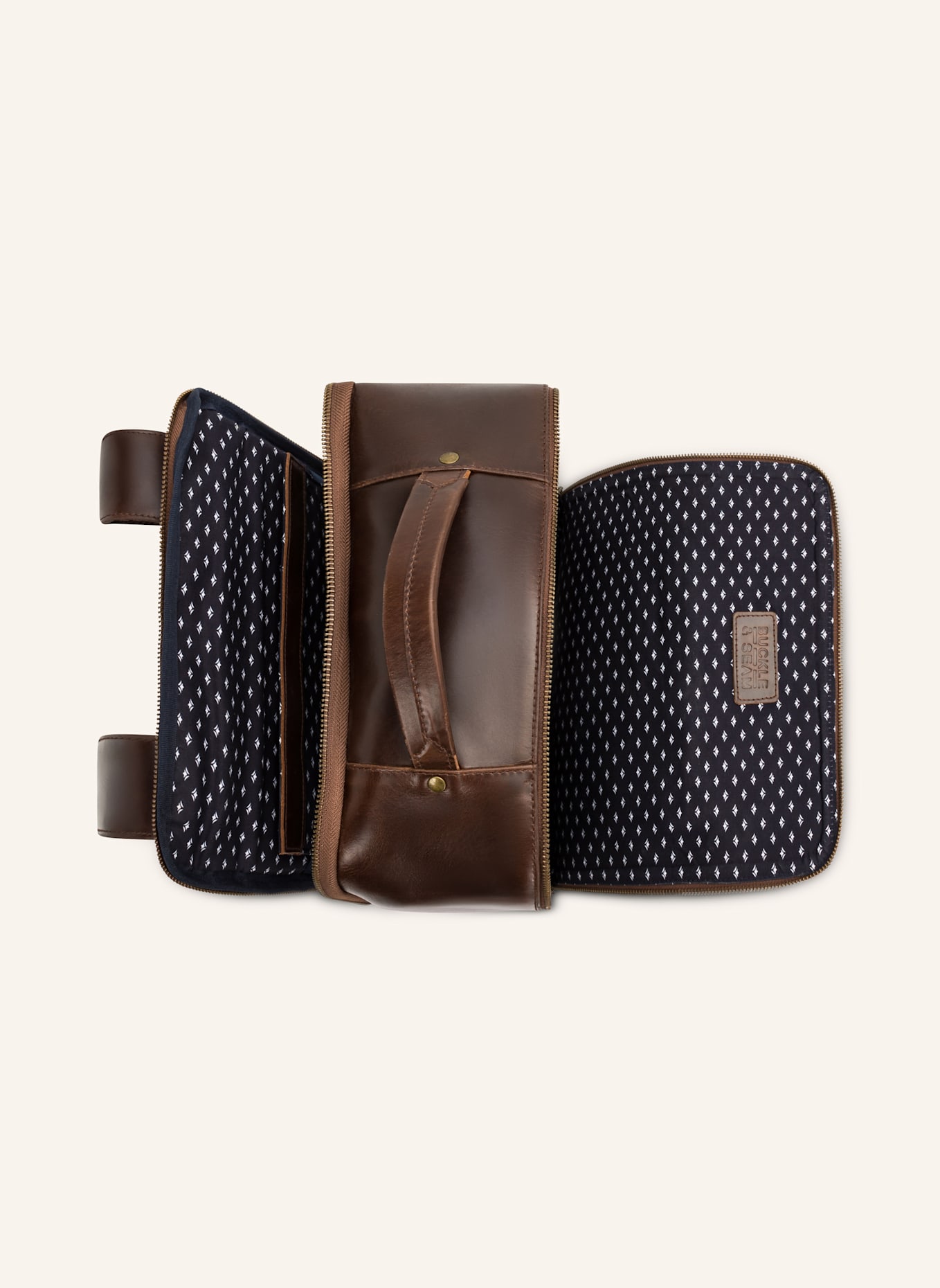 BUCKLE & SEAM Rucksack LEON mit Laptop-Fach: BRAUN