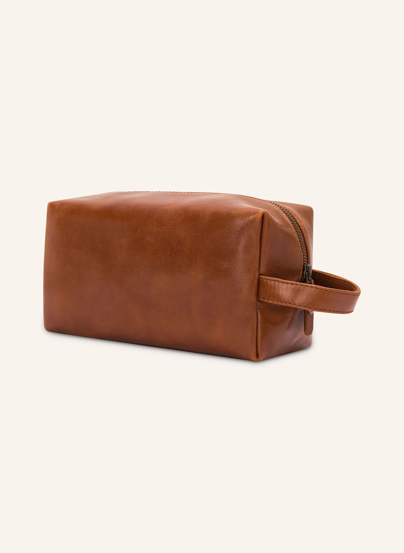 BUCKLE & SEAM Kulturtasche EVEREST: COGNAC