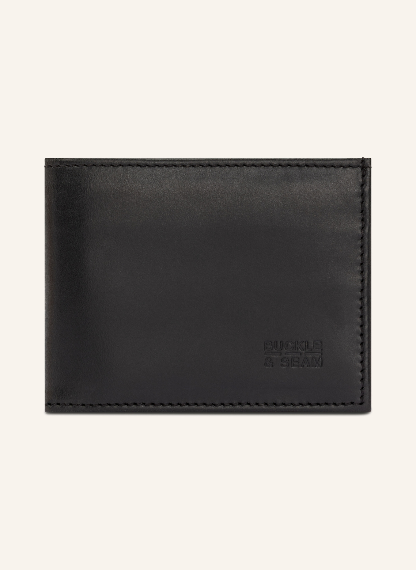 BUCKLE & SEAM Geldbörse BILL: SCHWARZ