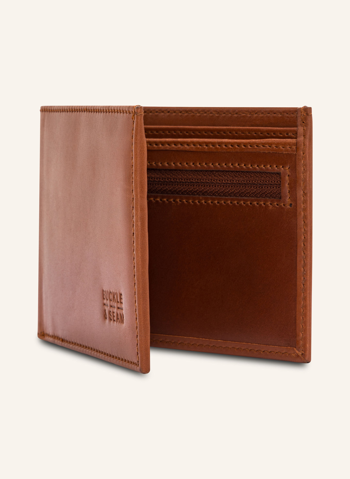 BUCKLE & SEAM Geldbörse BILL: COGNAC
