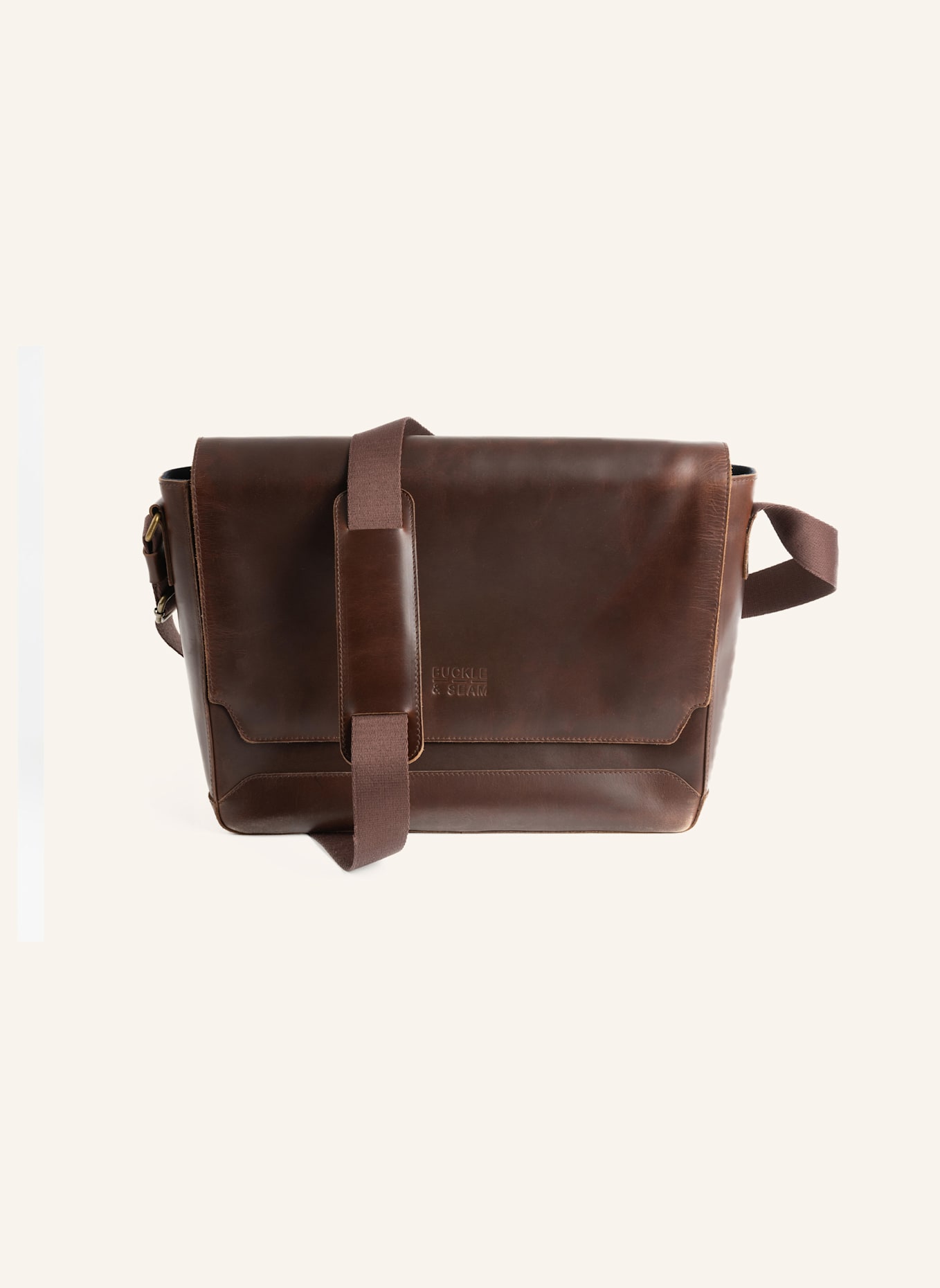BUCKLE & SEAM Messenger Bag TIMES: BRAUN