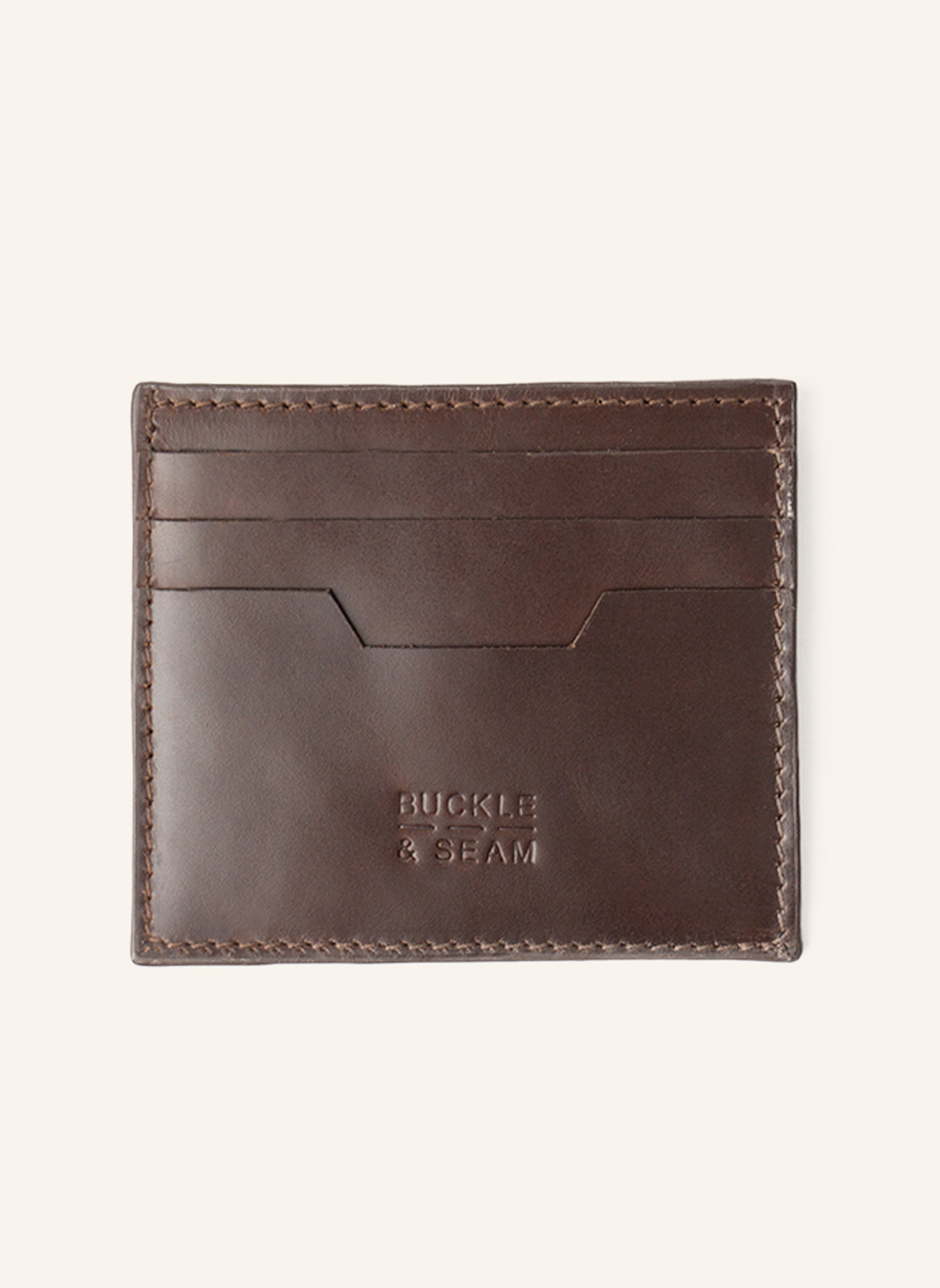 BUCKLE & SEAM Kartenetui STERLING: BRAUN