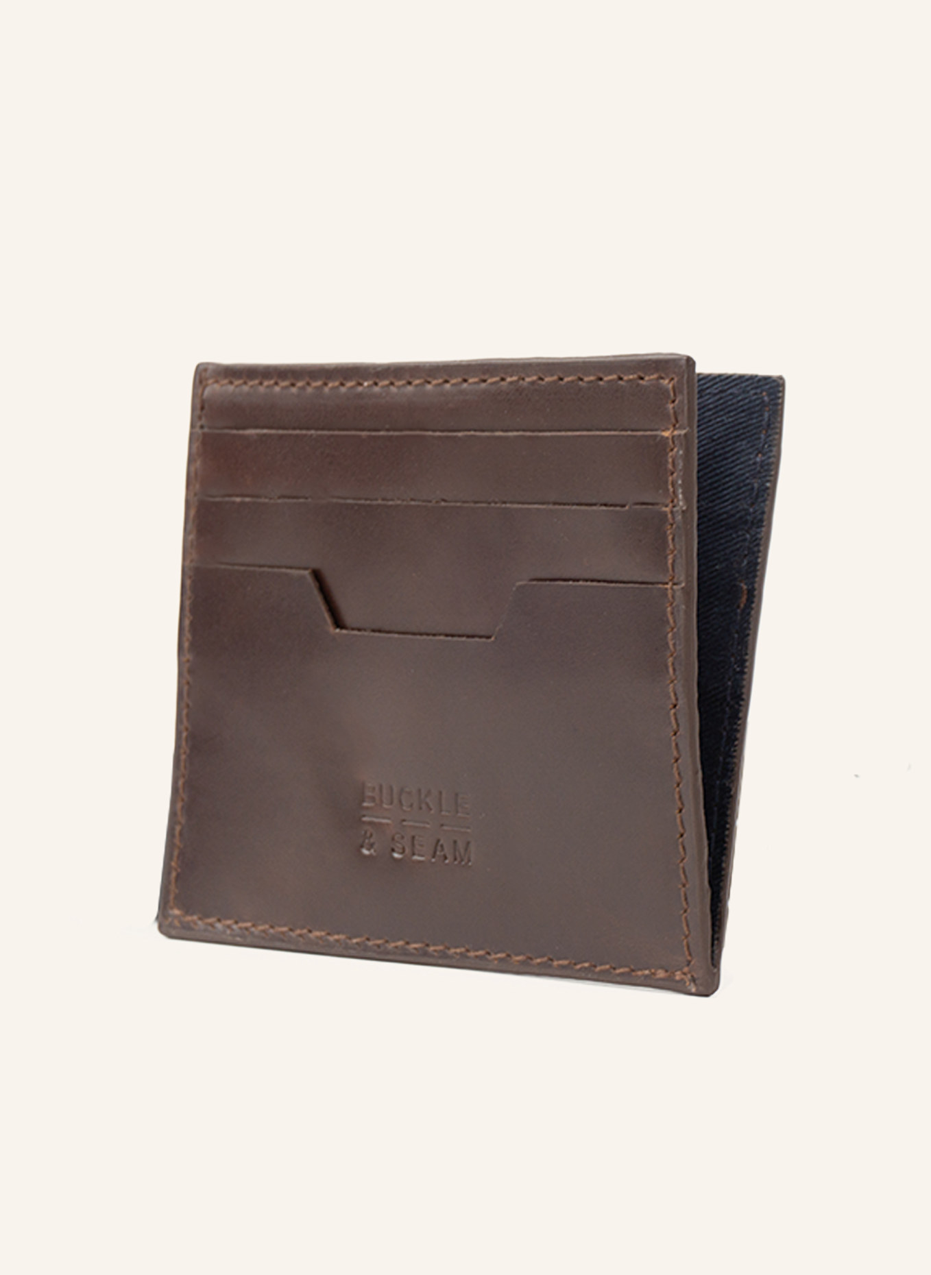 BUCKLE & SEAM Kartenetui STERLING: BRAUN