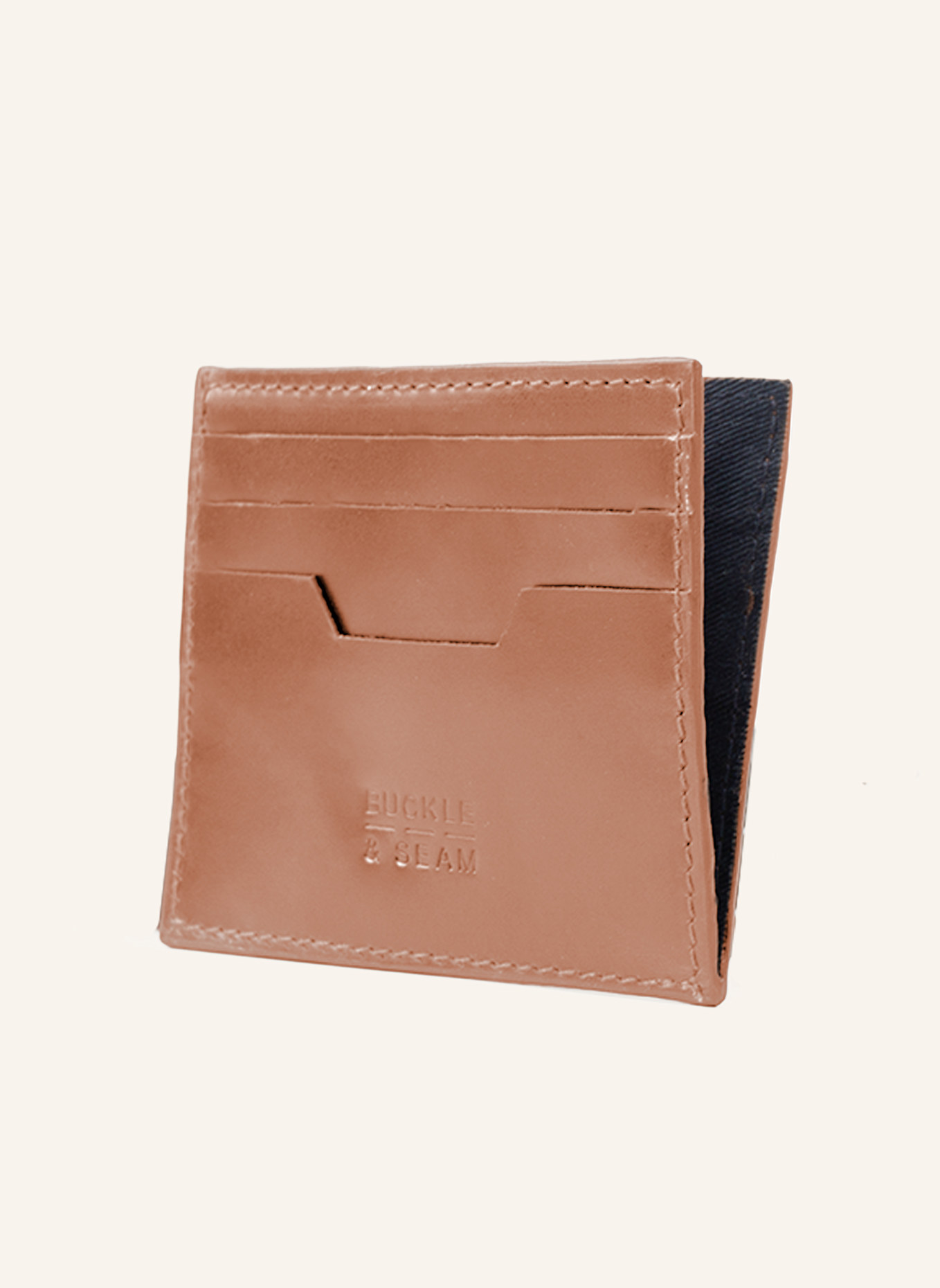 BUCKLE & SEAM Kartenetui STERLING: COGNAC