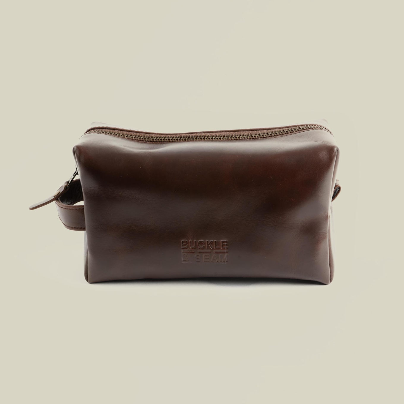 BUCKLE & SEAM Kulturtasche EVEREST: BRAUN
