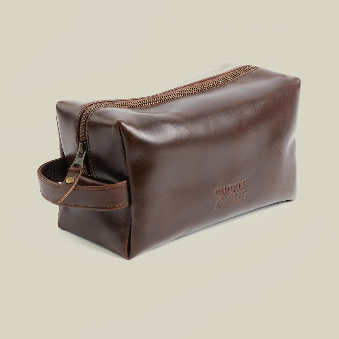 BUCKLE & SEAM Kulturtasche EVEREST: BRAUN