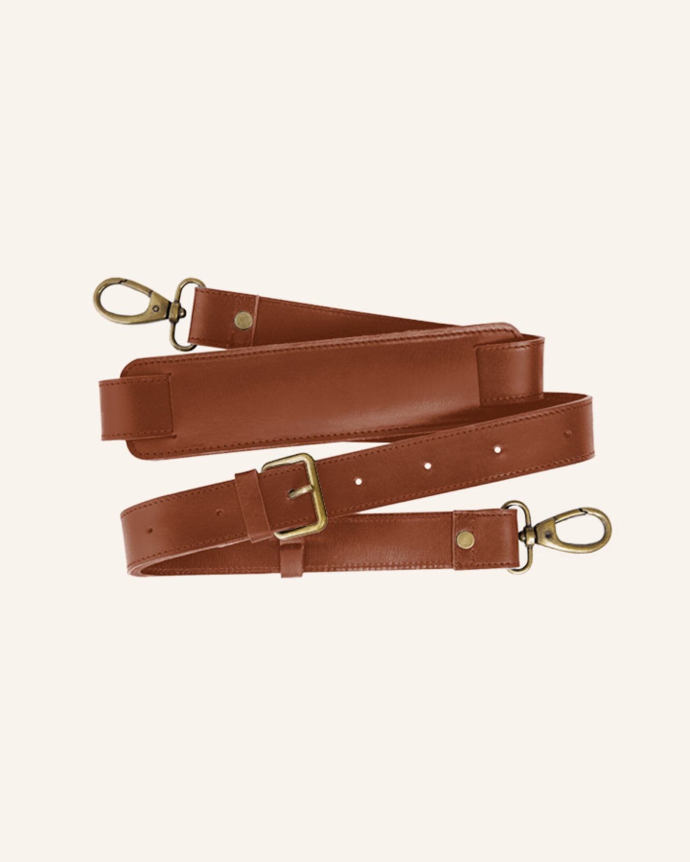 BUCKLE & SEAM Leder Schultergurt SCHULTERGURT: COGNAC