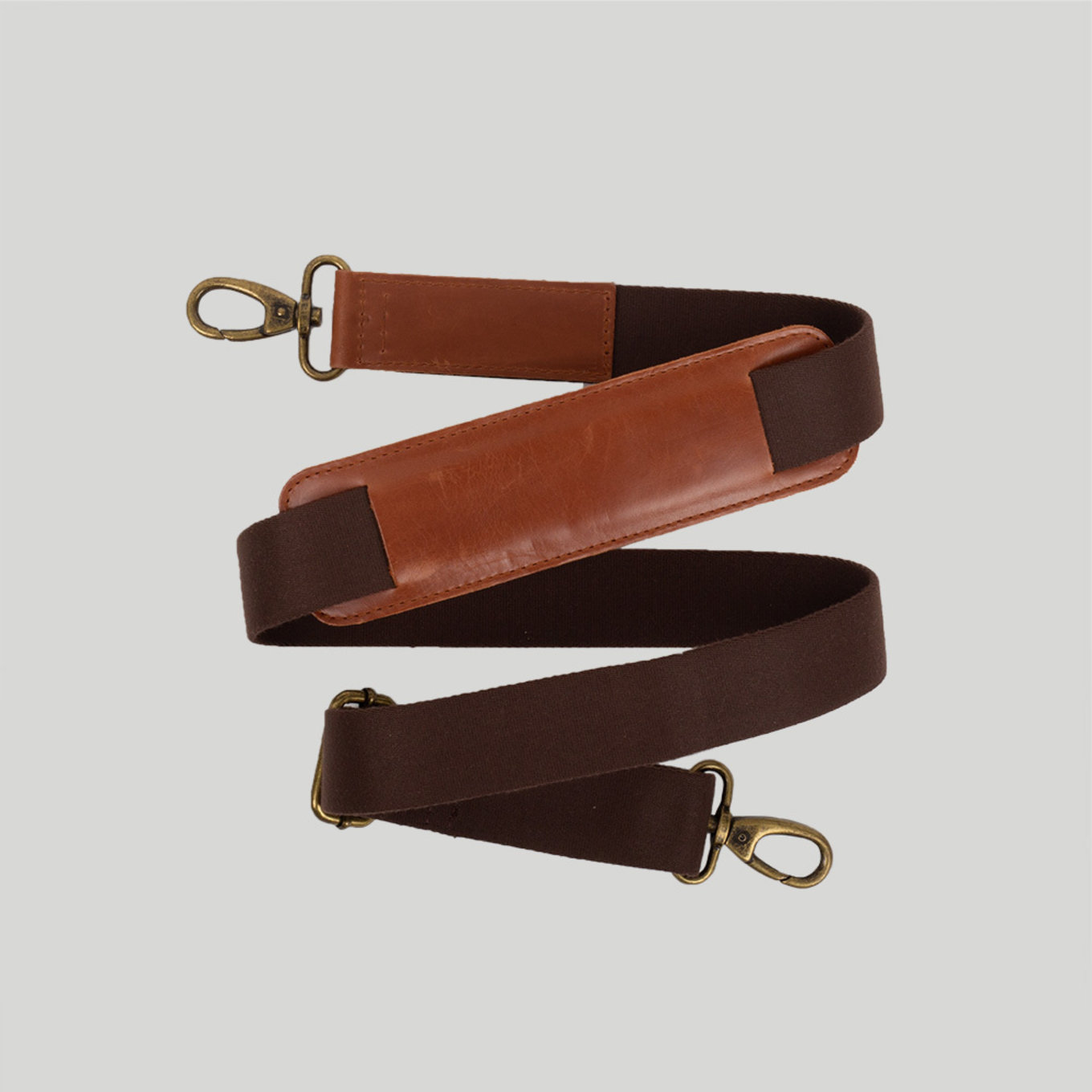 BUCKLE & SEAM Canvas Schultergurt SCHULTERGURT: COGNAC