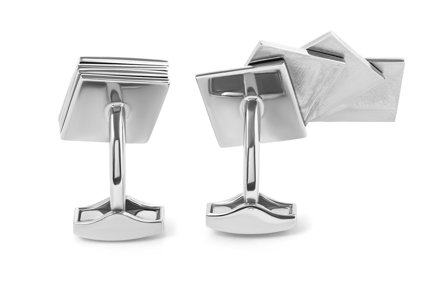 TATEOSSIAN Diamond Giza square Manschettenknöpfe Palladium plated: SCHWARZ