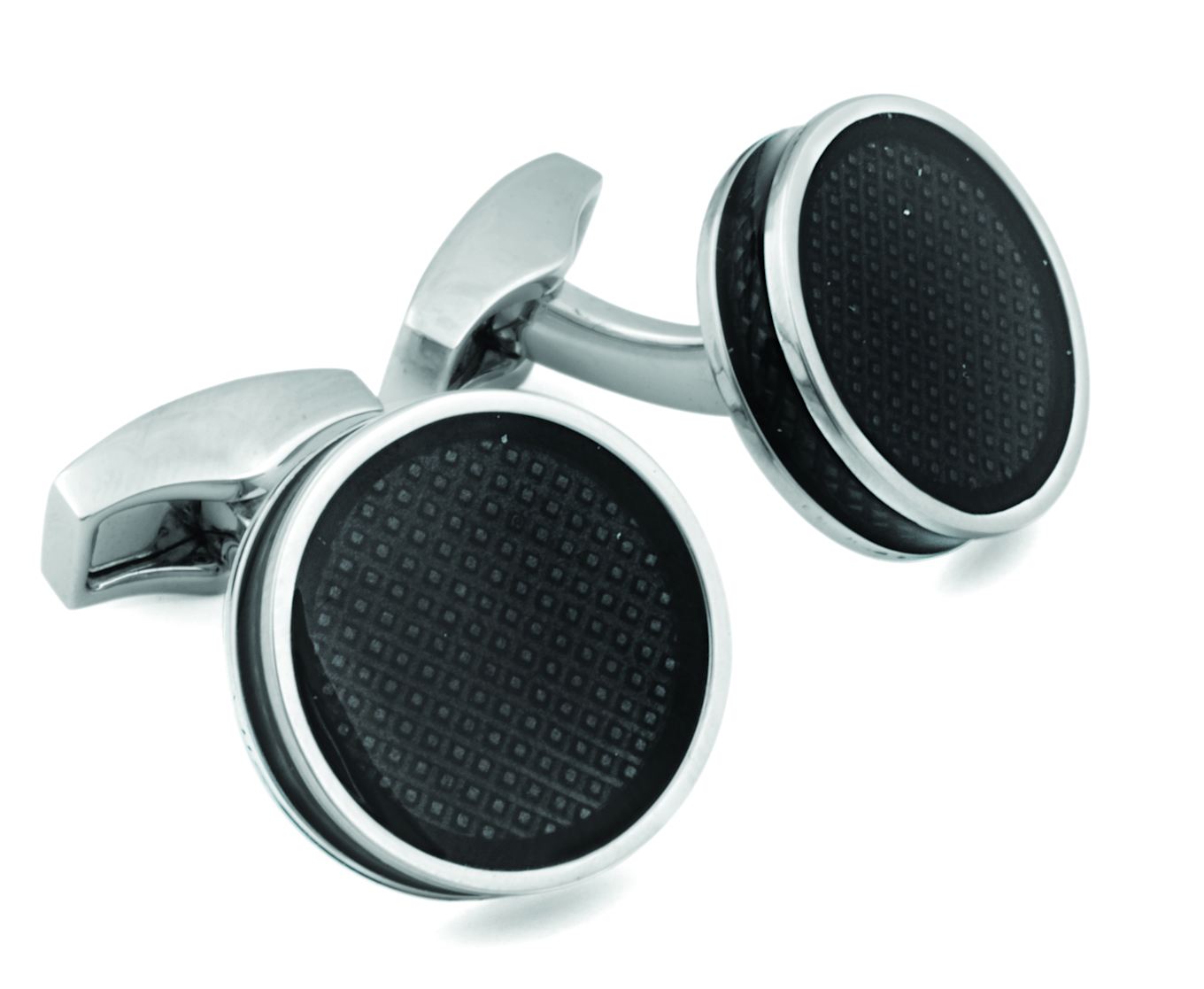 TATEOSSIAN Tablet Ice Manschettenknöpfe: SCHWARZ