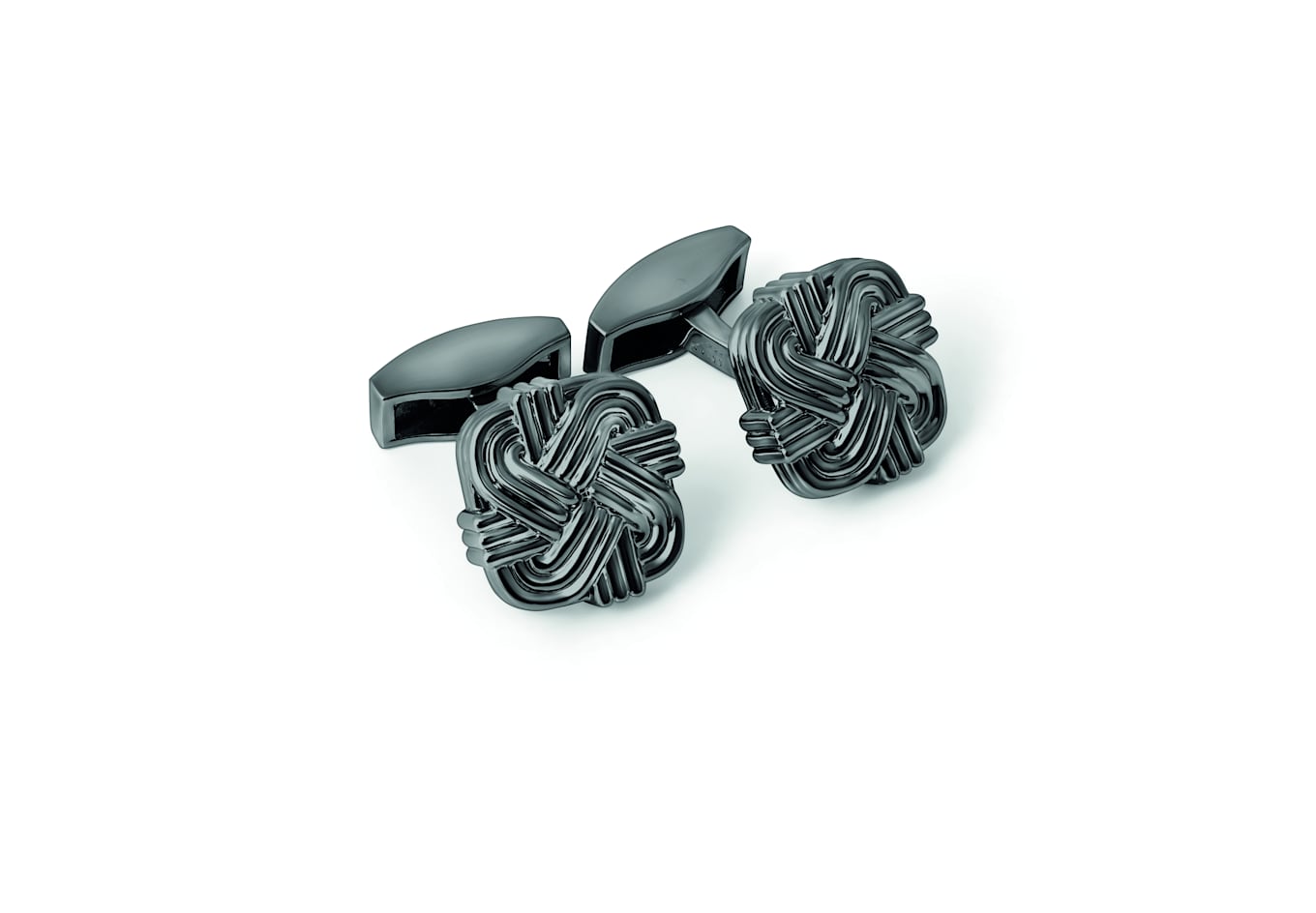 TATEOSSIAN Quad Knot Manschettenknöpfe With Gunmetal Plating: SILBER