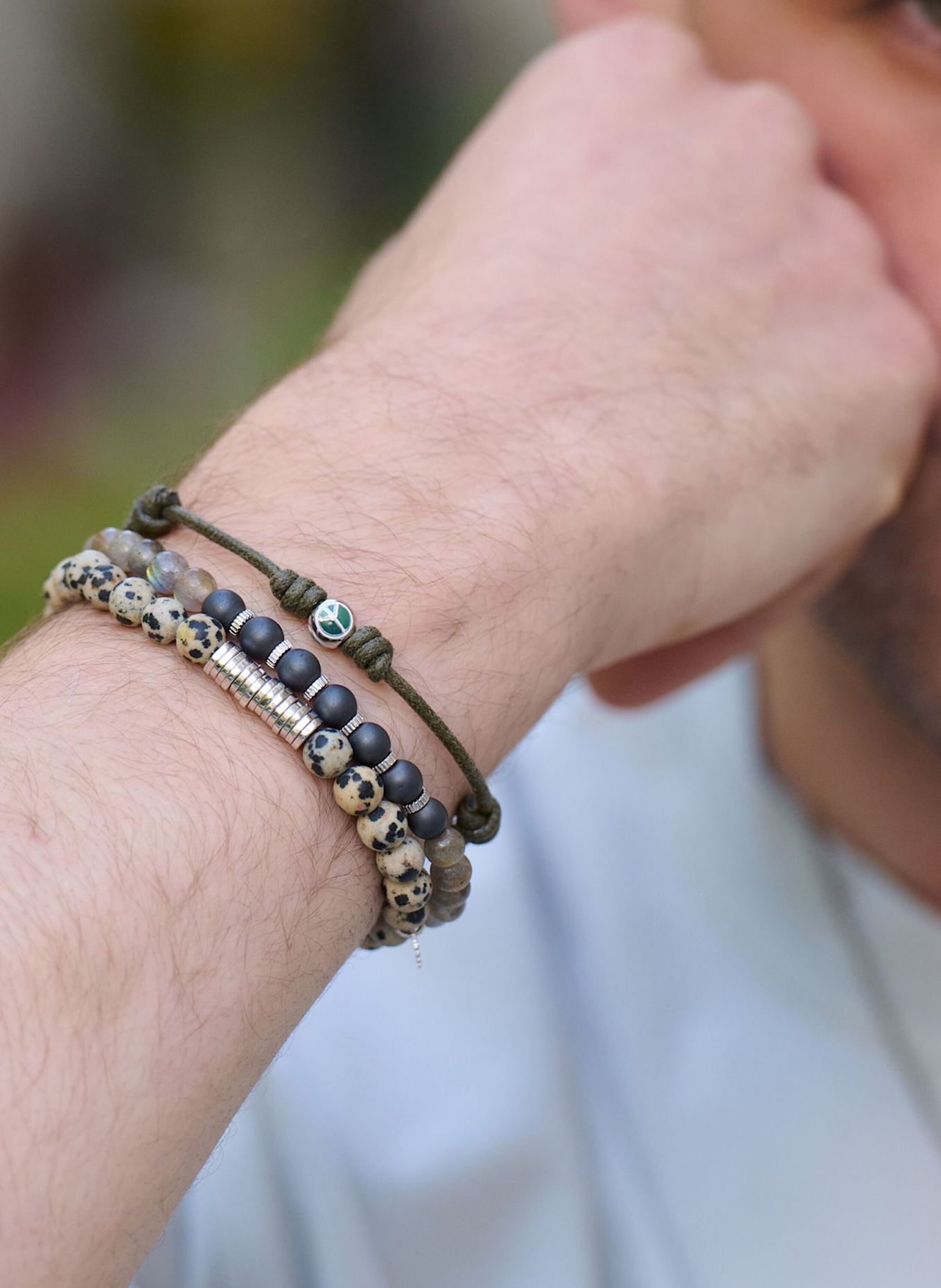 TATEOSSIAN Armband MAKRAMEE: GRAU