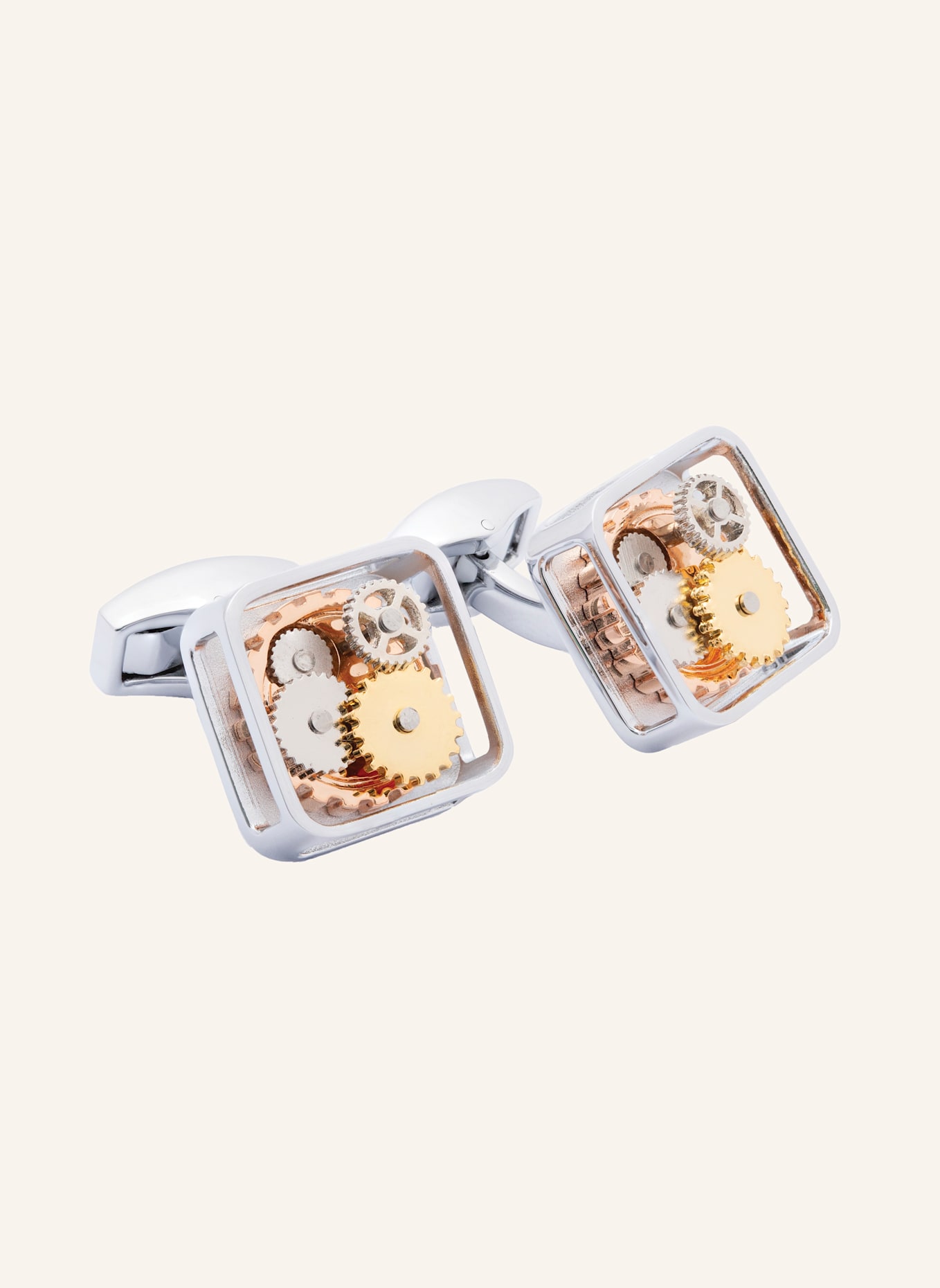 TATEOSSIAN Manschettenknöpfe SQUARE GEAR: SILBER