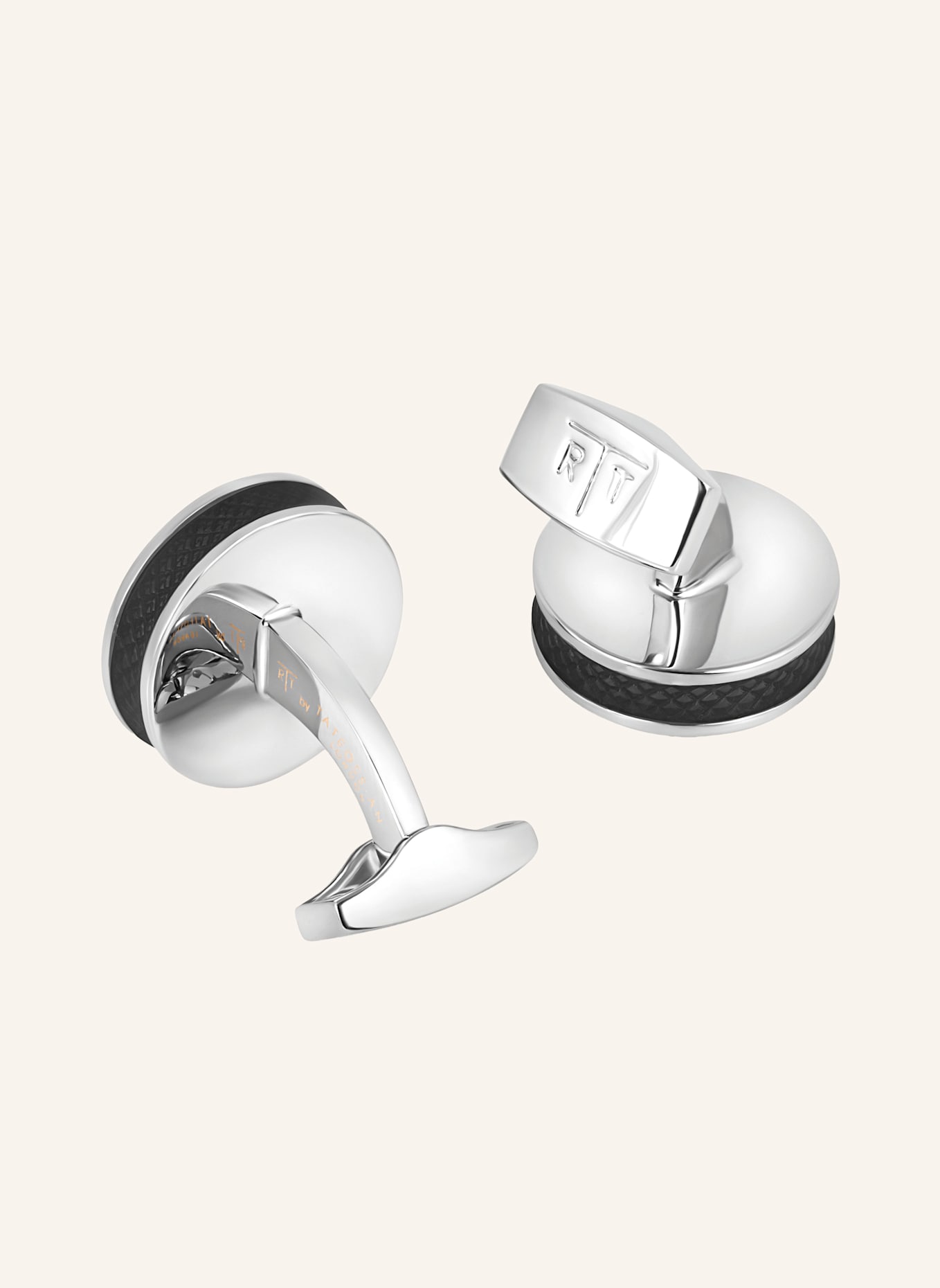 TATEOSSIAN Manschettenknöpfe CARBON TABLET: SCHWARZ