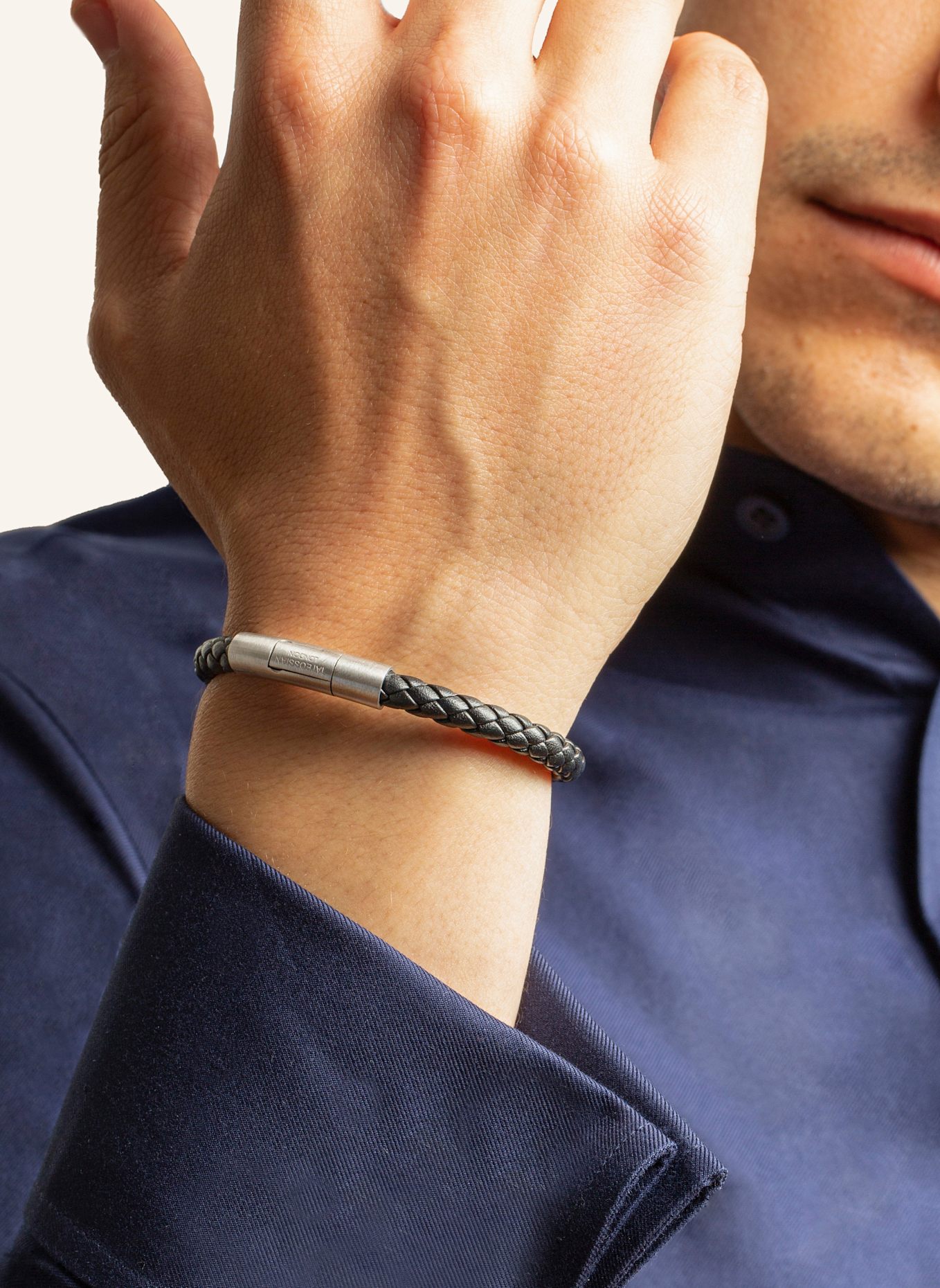 TATEOSSIAN Armband CHARLES CLICK PELLE: SCHWARZ