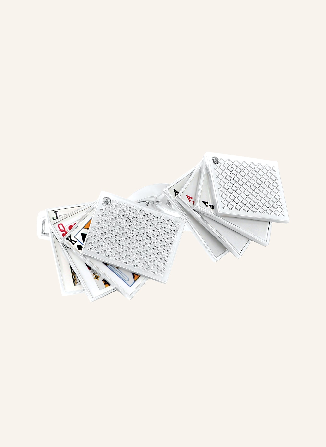 TATEOSSIAN Manschettenknöpfe PLAYING CARD: SILBER
