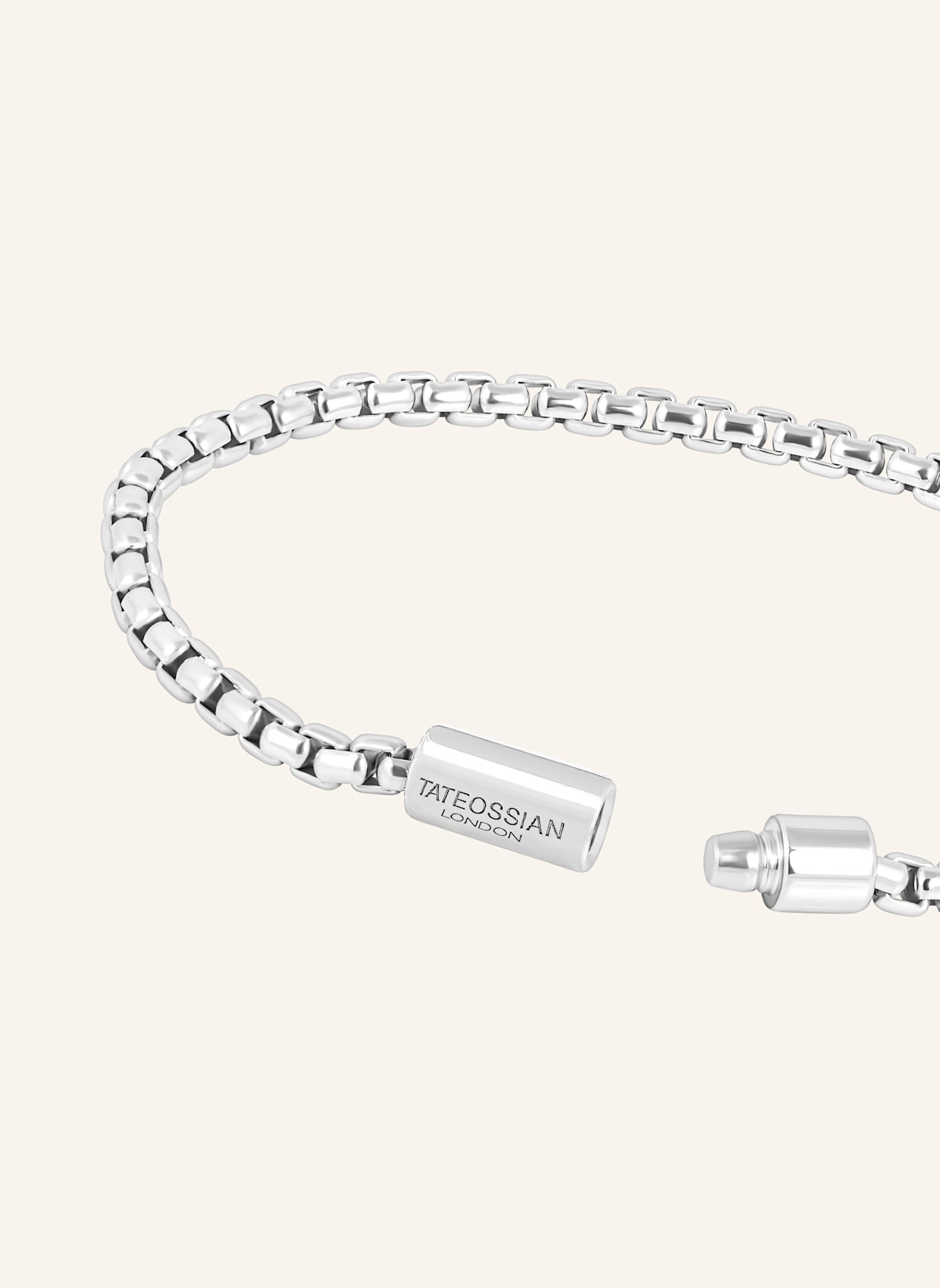 TATEOSSIAN Armband POP SLEEK BOX CHAIN: SILBER