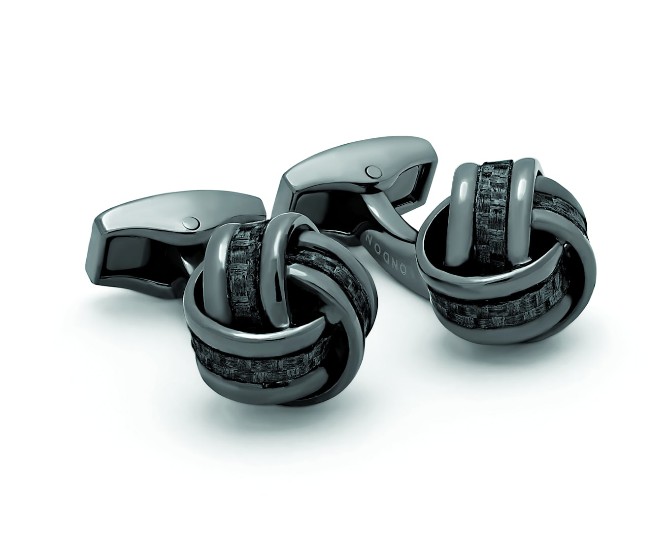 TATEOSSIAN Carbon Knot Manschettenknöpfe: SCHWARZ