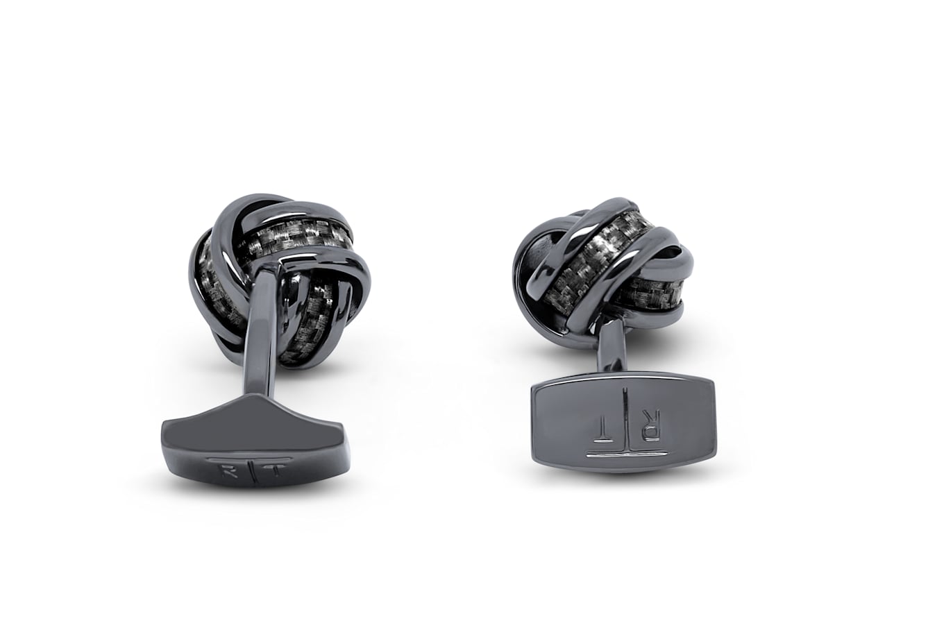 TATEOSSIAN Carbon Knot Manschettenknöpfe: SCHWARZ