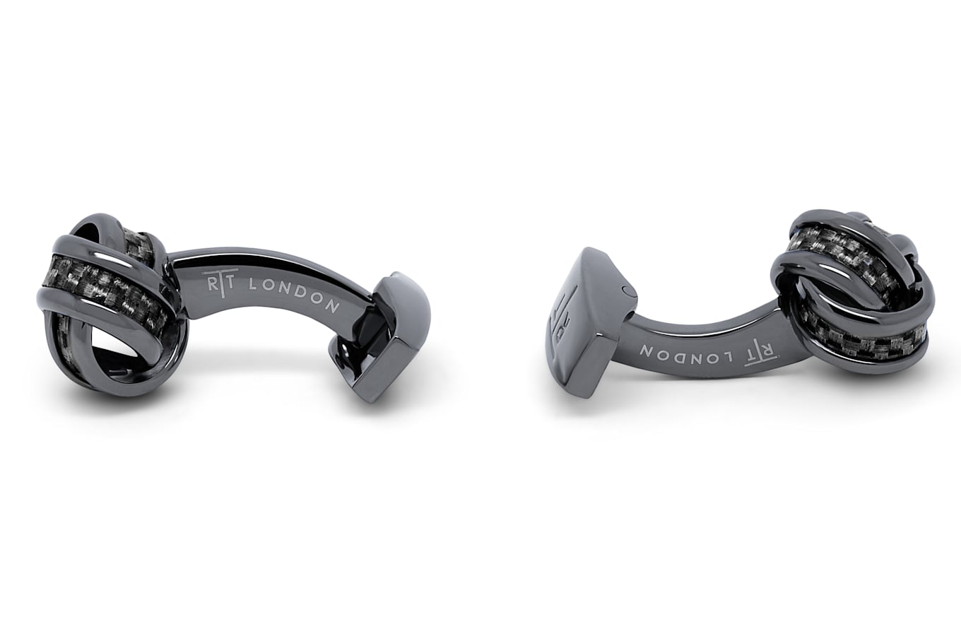 TATEOSSIAN Carbon Knot Manschettenknöpfe: SCHWARZ
