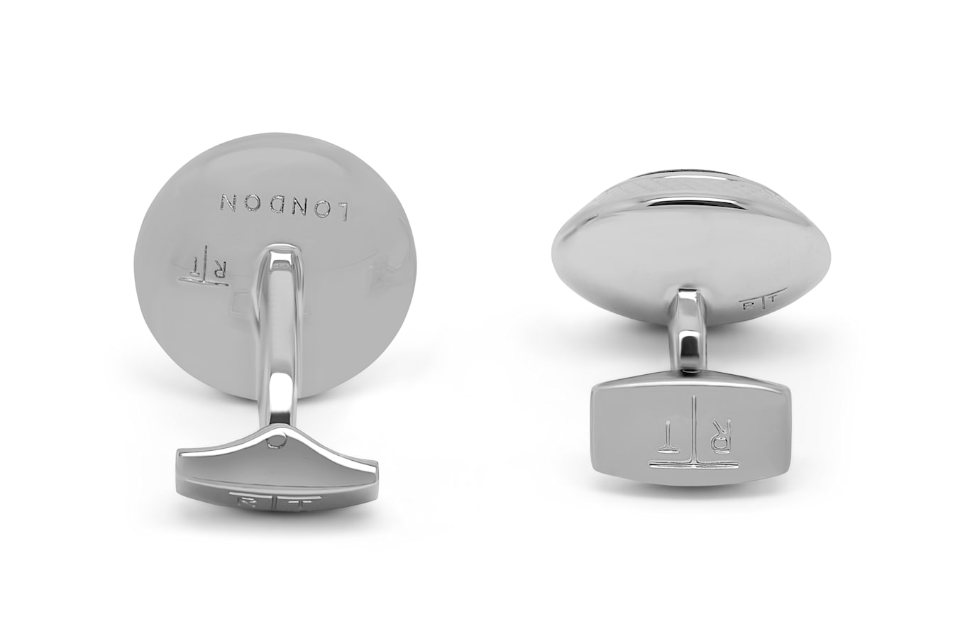 TATEOSSIAN Compass Manschettenknöpfe in Palladium beschichtet: SILBER