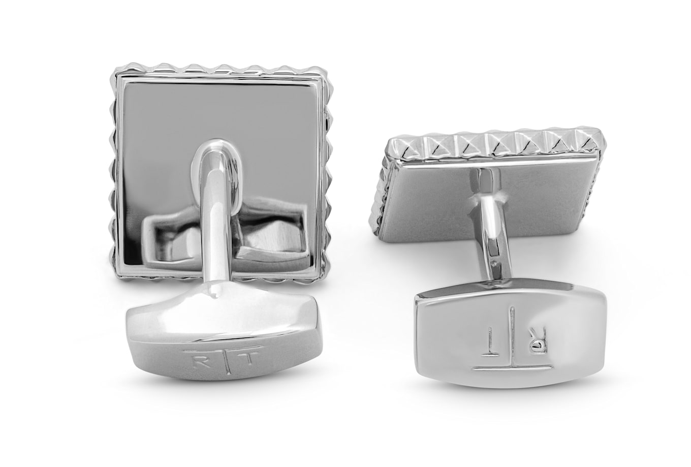 TATEOSSIAN THOMPSON Journal Manschettenknöpfe with blue enamel: SILBER