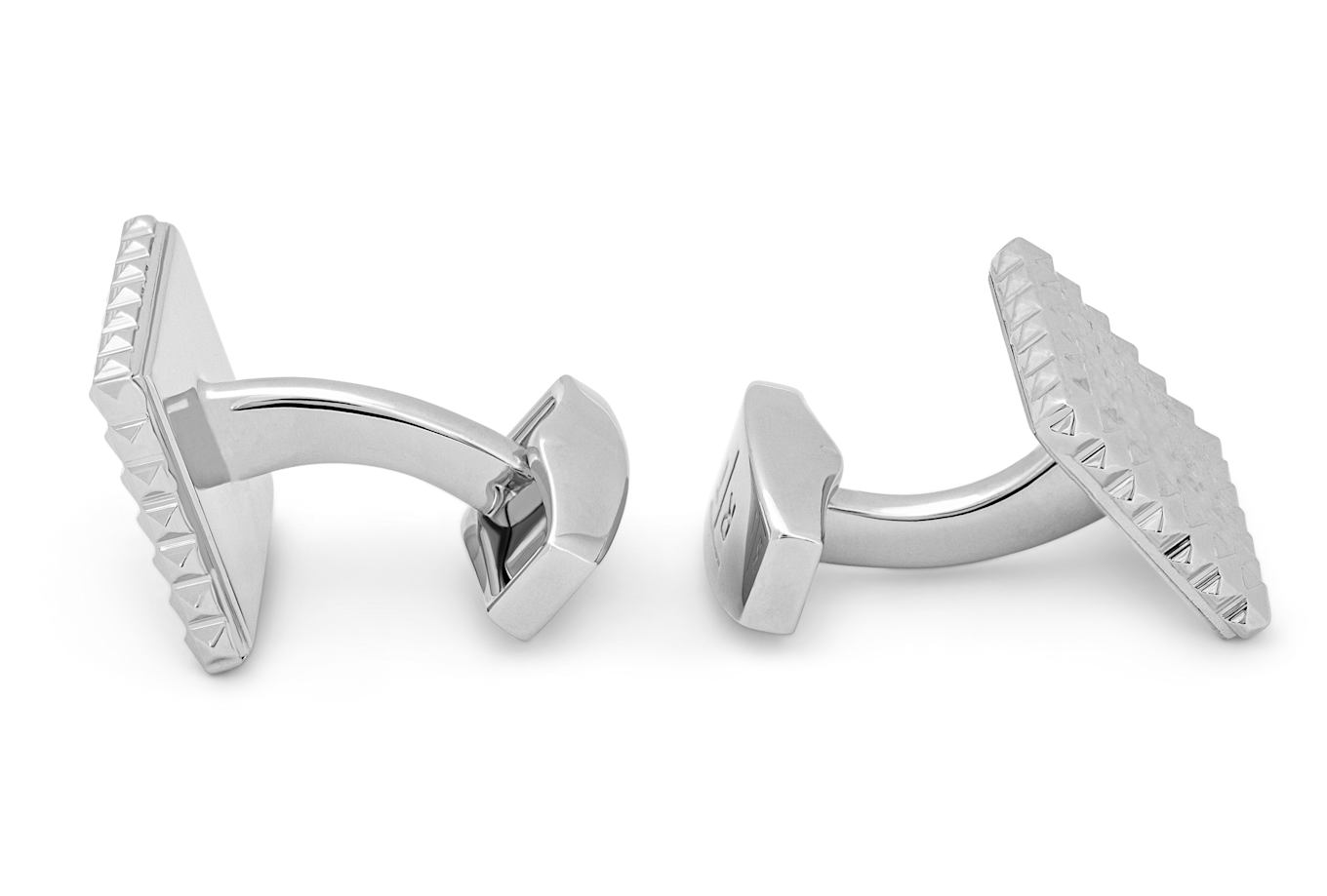 TATEOSSIAN THOMPSON Journal Manschettenknöpfe with blue enamel: SILBER