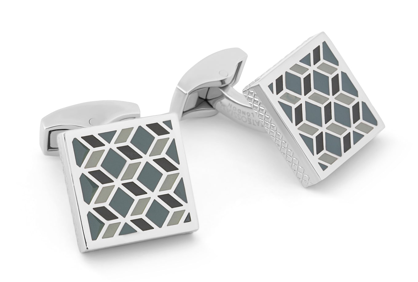 TATEOSSIAN Geometric Manschettenknöpfe: GRAU