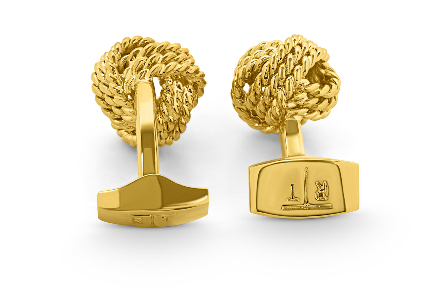 TATEOSSIAN Thompson Schwarz Weiß Bronze beschichtet Mosaic Manschettenknöpfe: GOLD