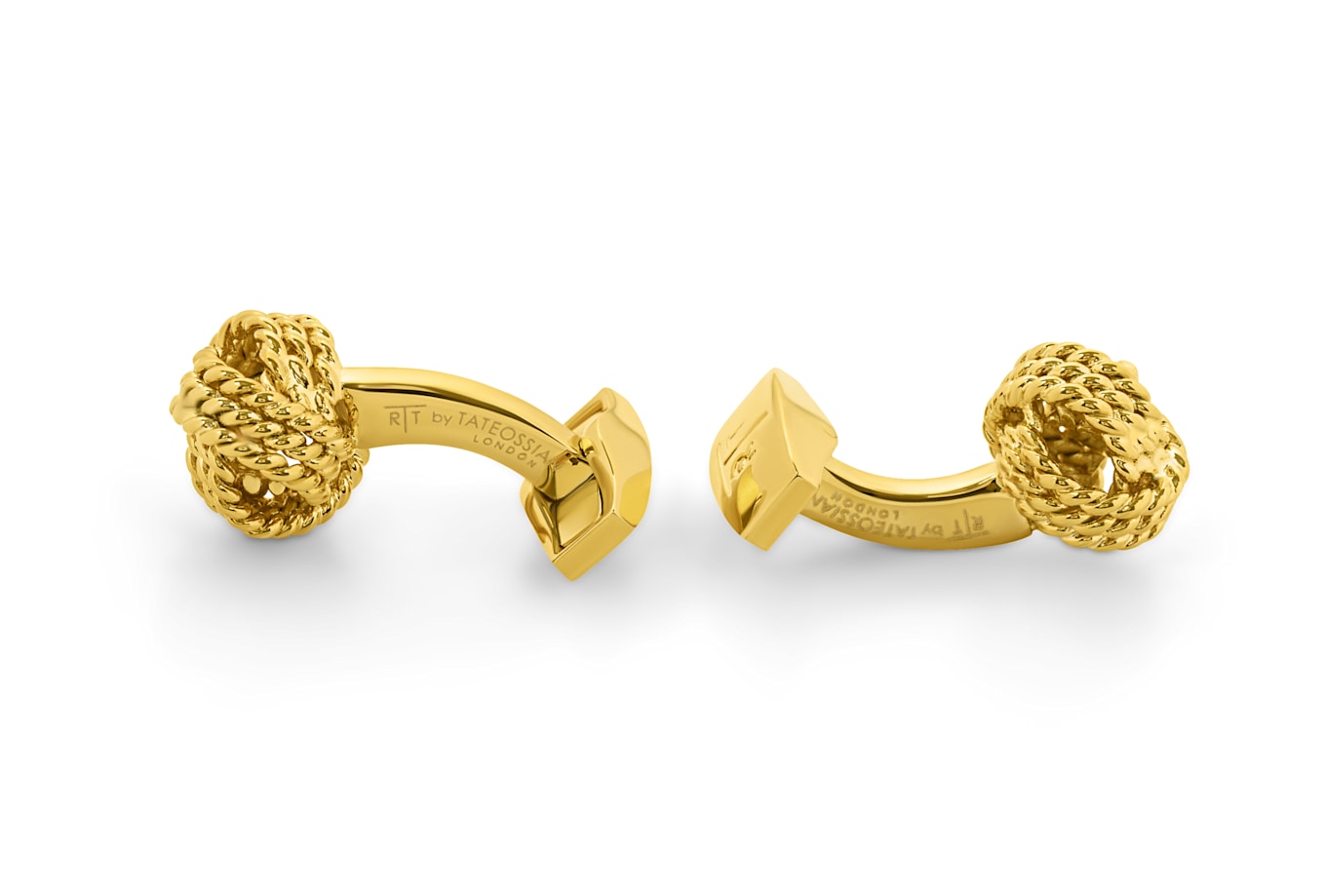 TATEOSSIAN Thompson Schwarz Weiß Bronze beschichtet Mosaic Manschettenknöpfe: GOLD