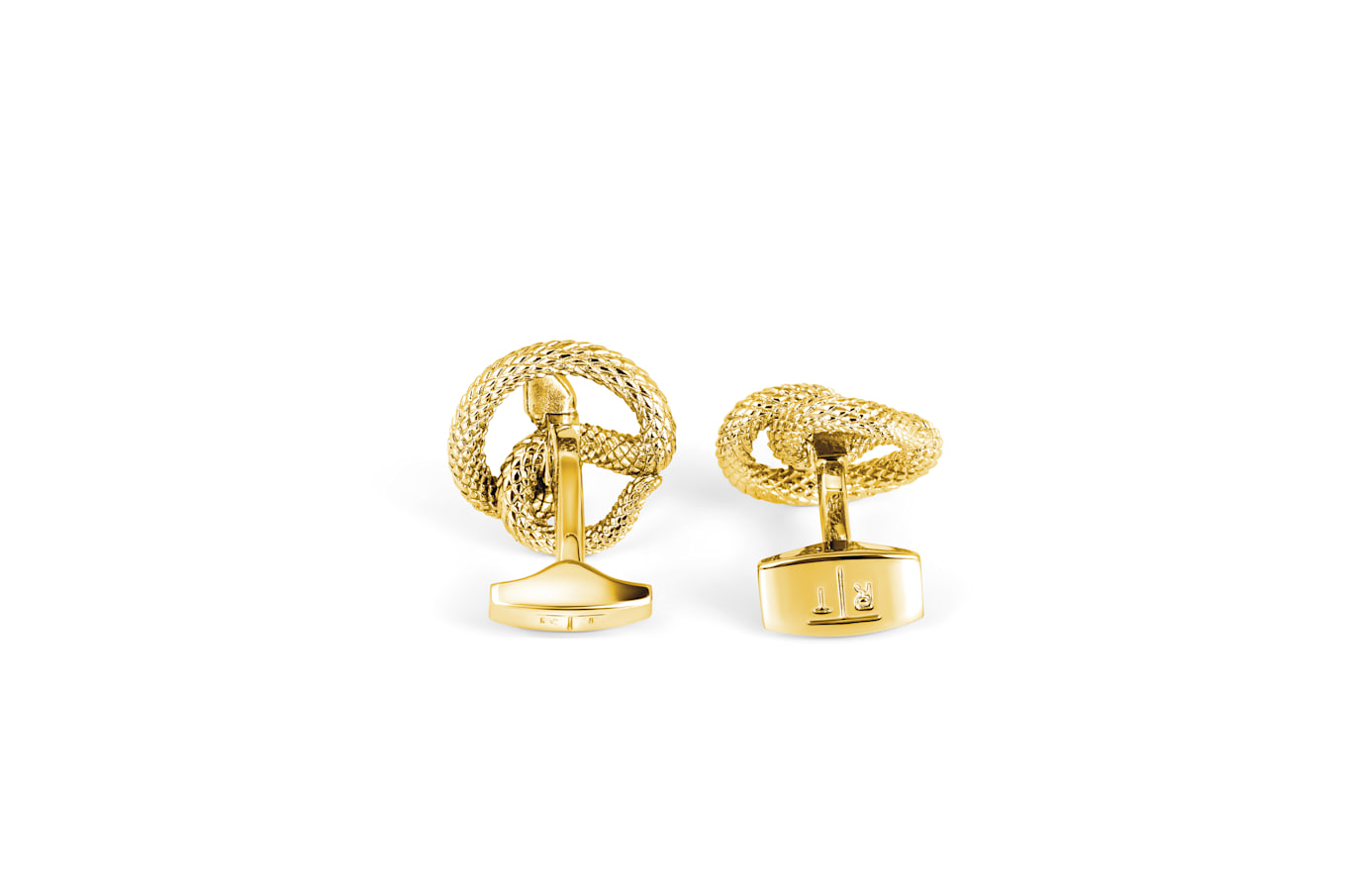 TATEOSSIAN Milos Evil Eye Manschettenknöpfe in Blau Resin & Weiß Perlmutt: GOLD