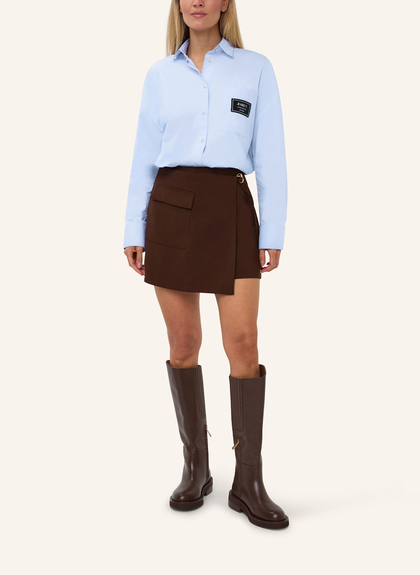 JOSH V Oversized-Bluse BERDINA: BLAU