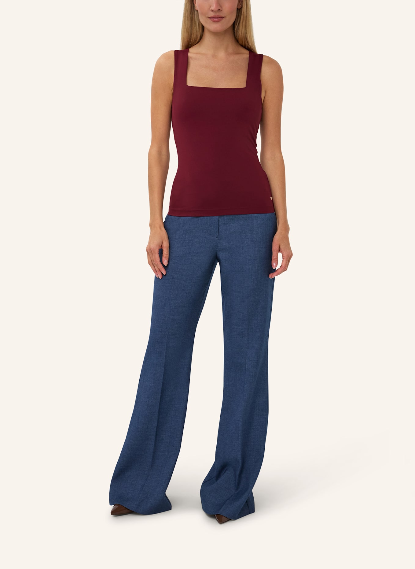 JOSH V Top LINDE Slim-Fit: ROT