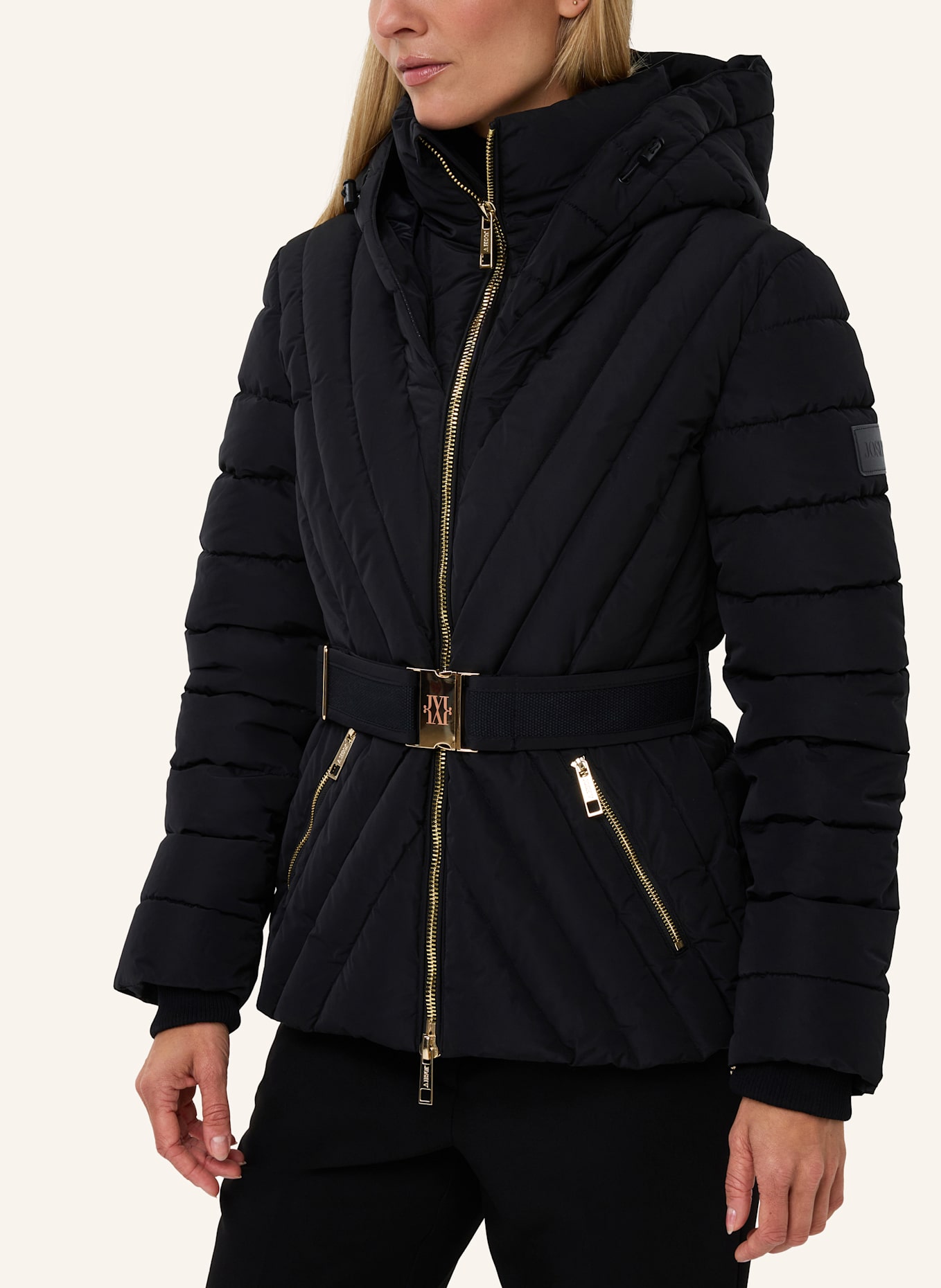 JOSH V Steppmantel MARIETTA: SCHWARZ