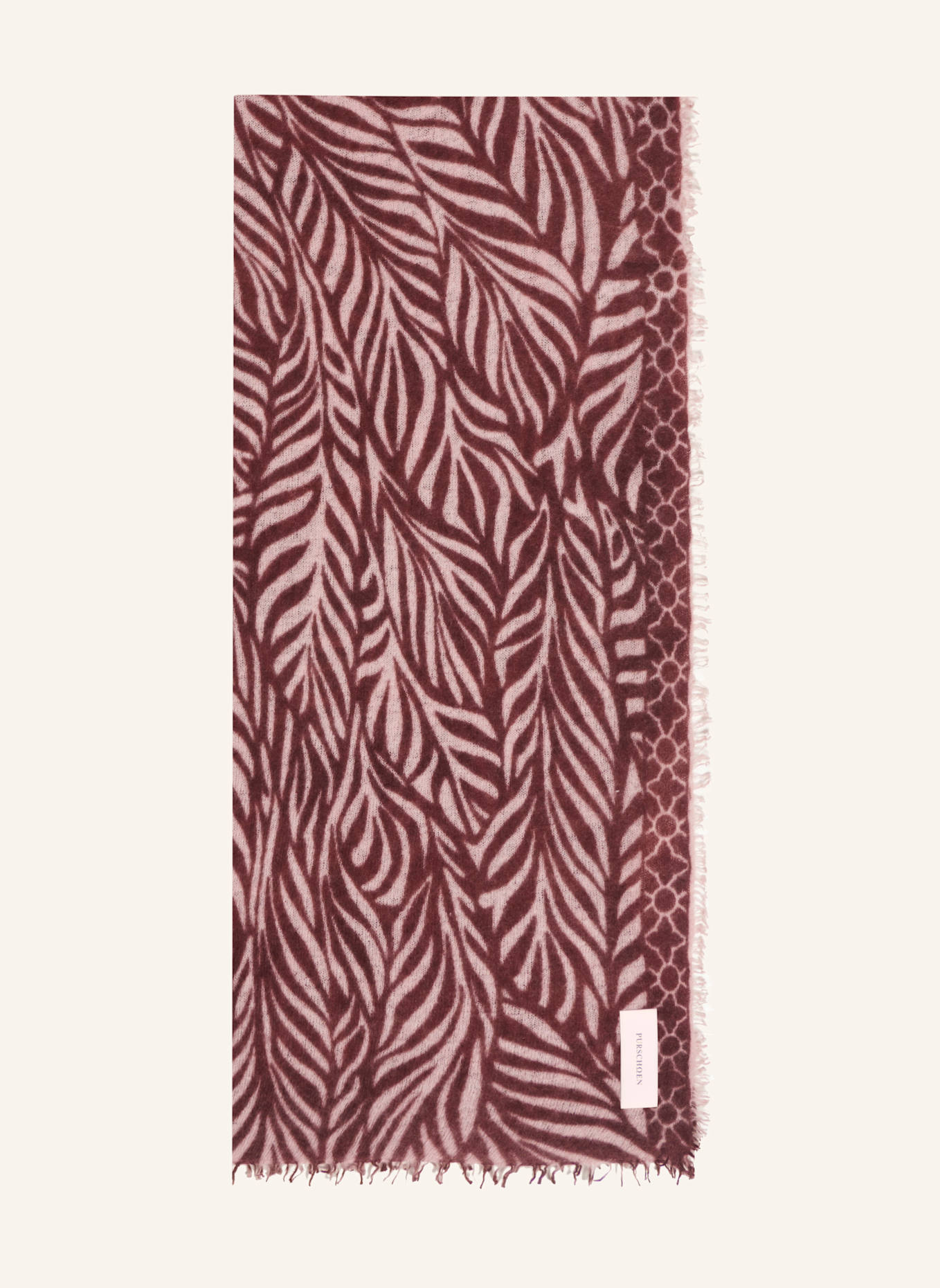 PURSCHOEN Cashmere-Schal LEAFGARDEN: BRAUN
