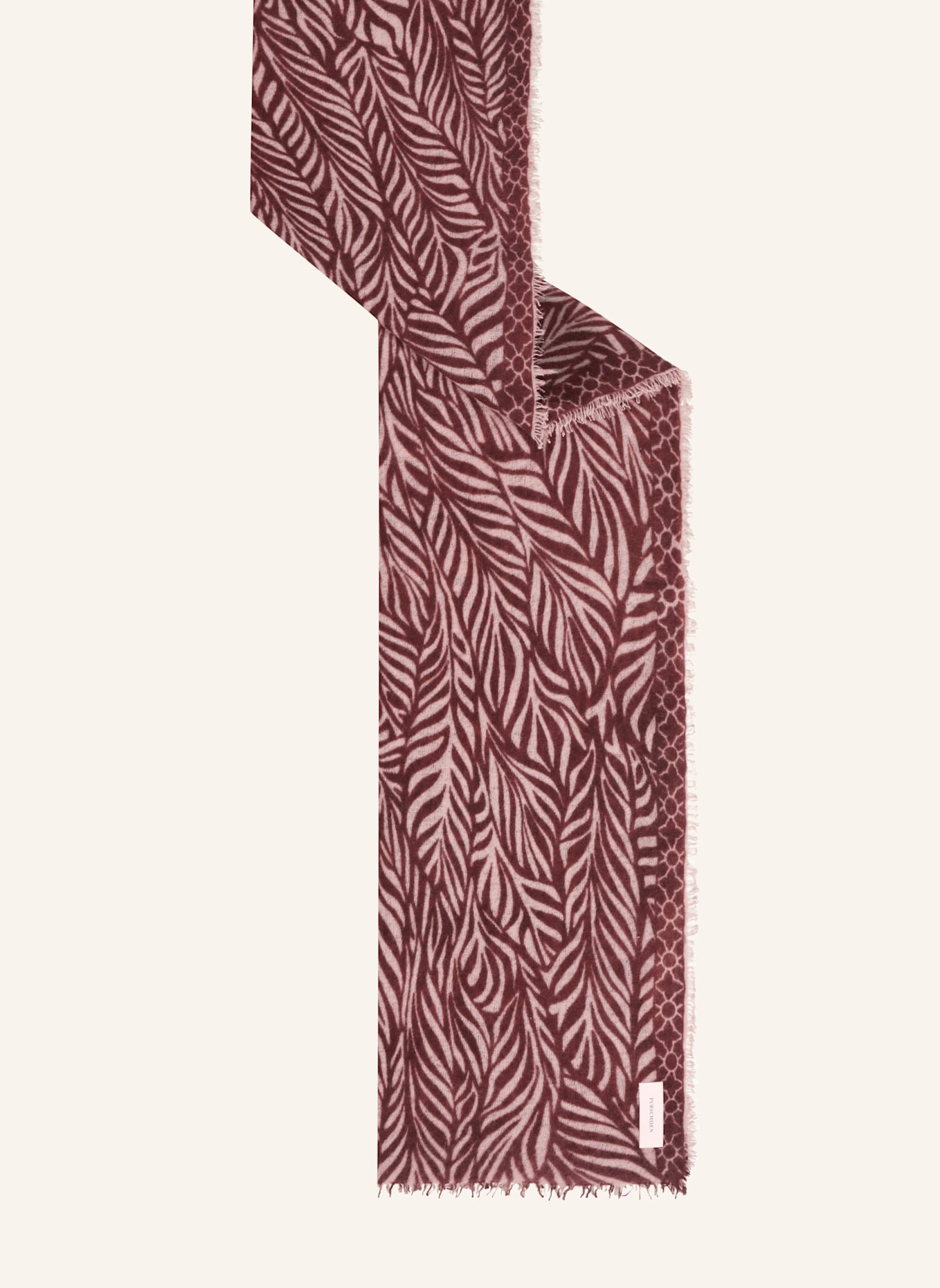 PURSCHOEN Cashmere-Schal LEAFGARDEN: BRAUN
