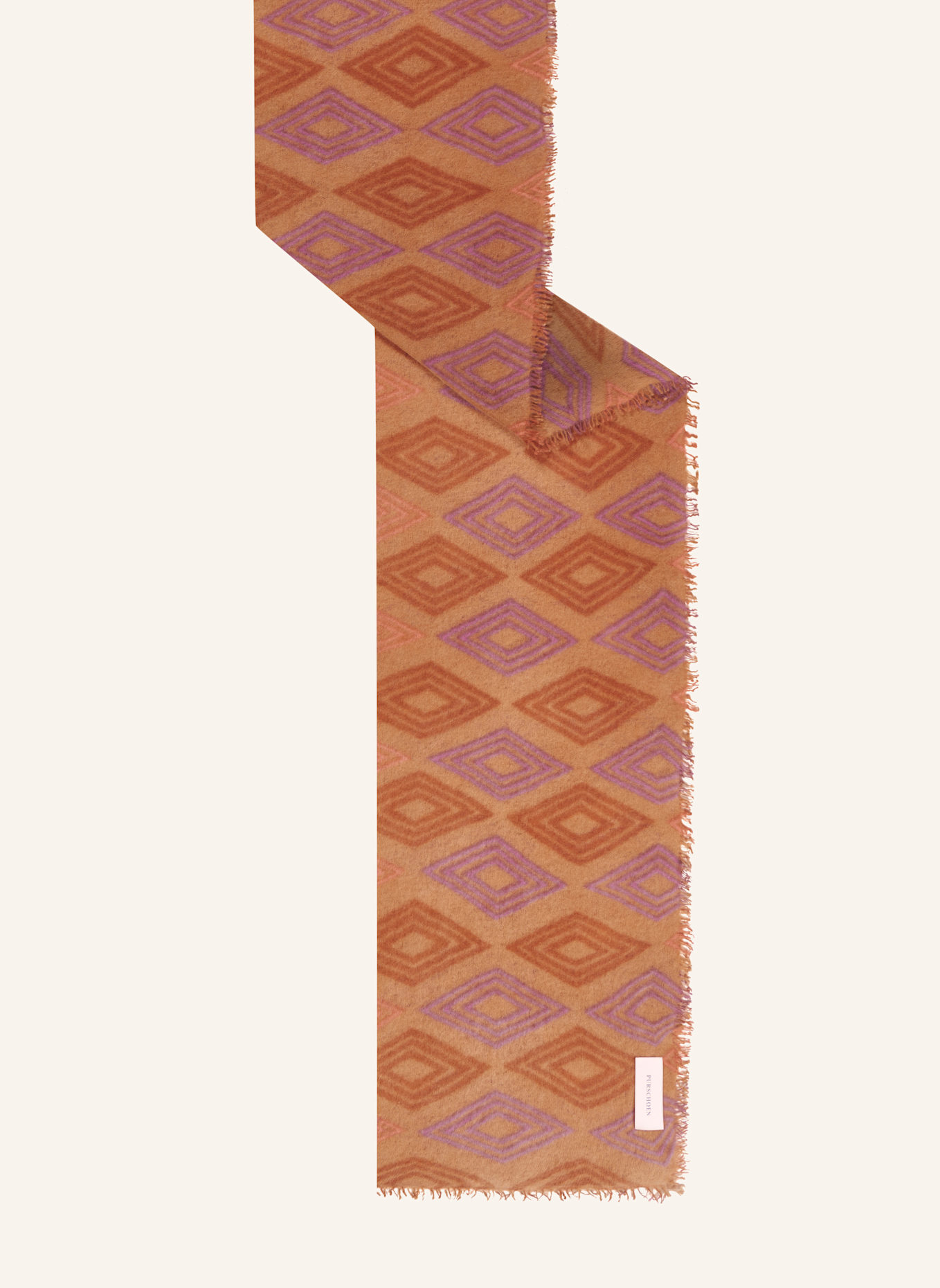 PURSCHOEN Cashmere-Schal DIAMOND: CAMEL