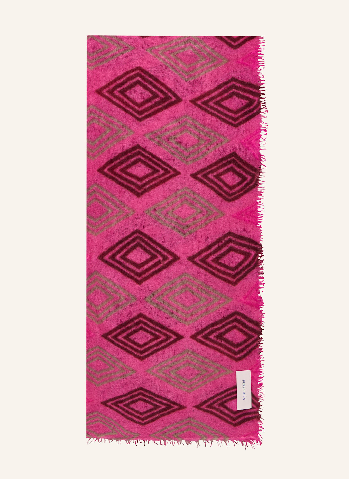 PURSCHOEN Cashmere-Schal DIAMOND: PINK