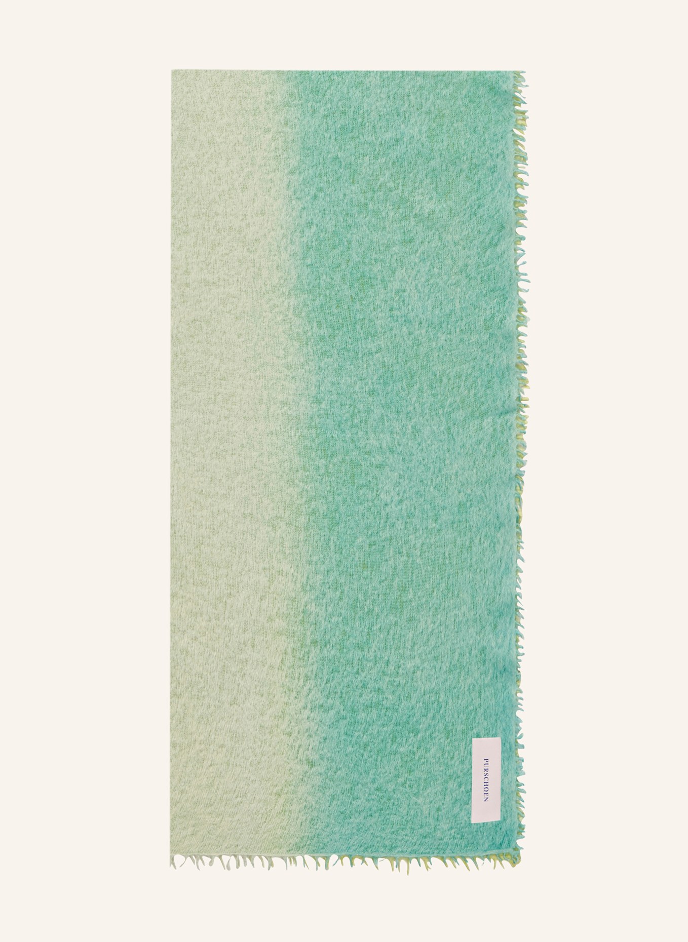 PURSCHOEN Cashmere-Schal OMBRE: GRÜN