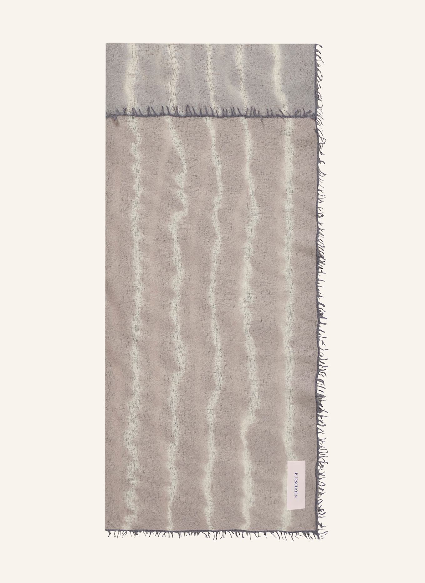 PURSCHOEN Cashmere-Schal MISS PATCH: GRAU
