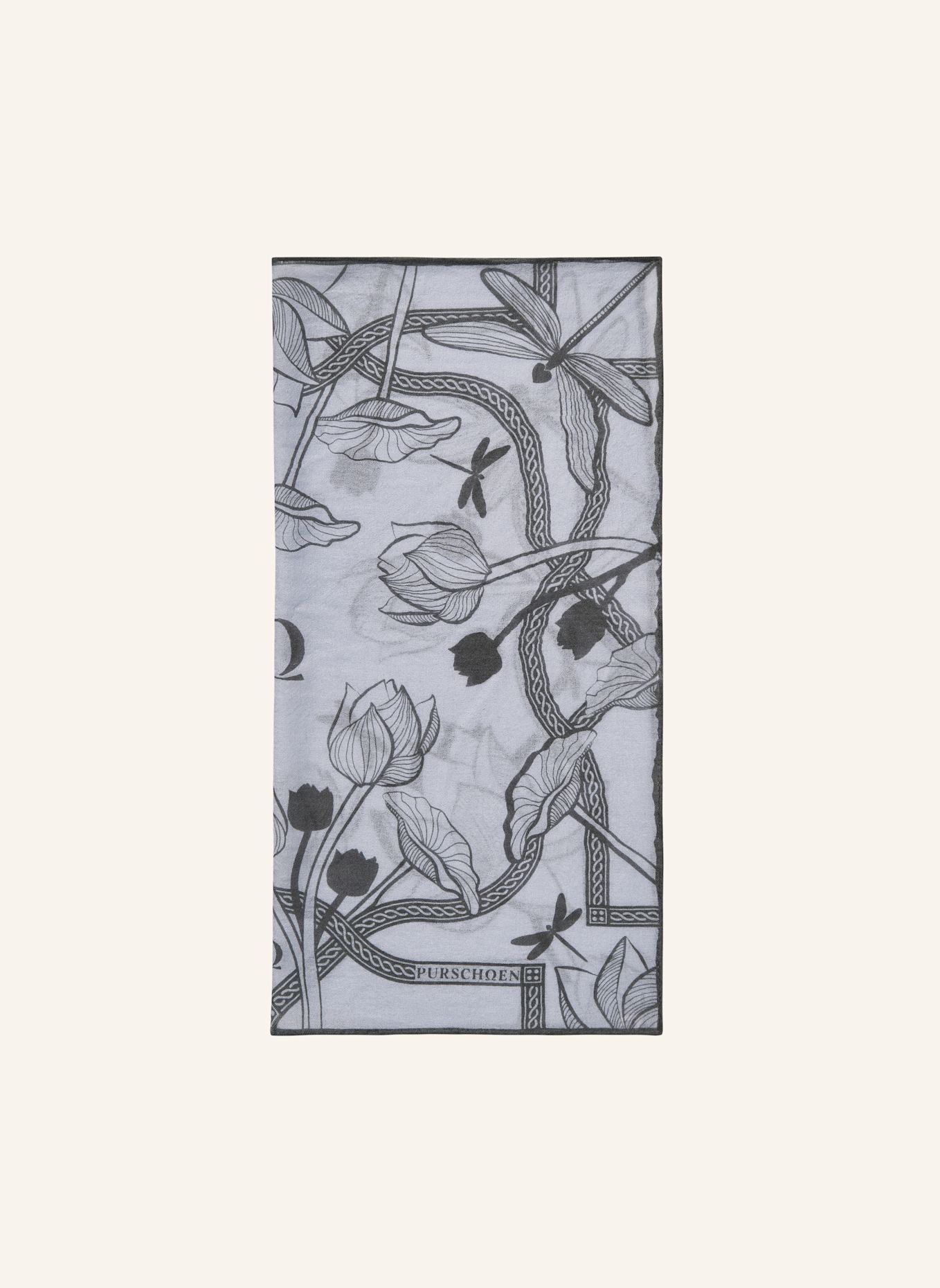 PURSCHOEN Cashmere-Tuch DRAGONFLY: GRAU