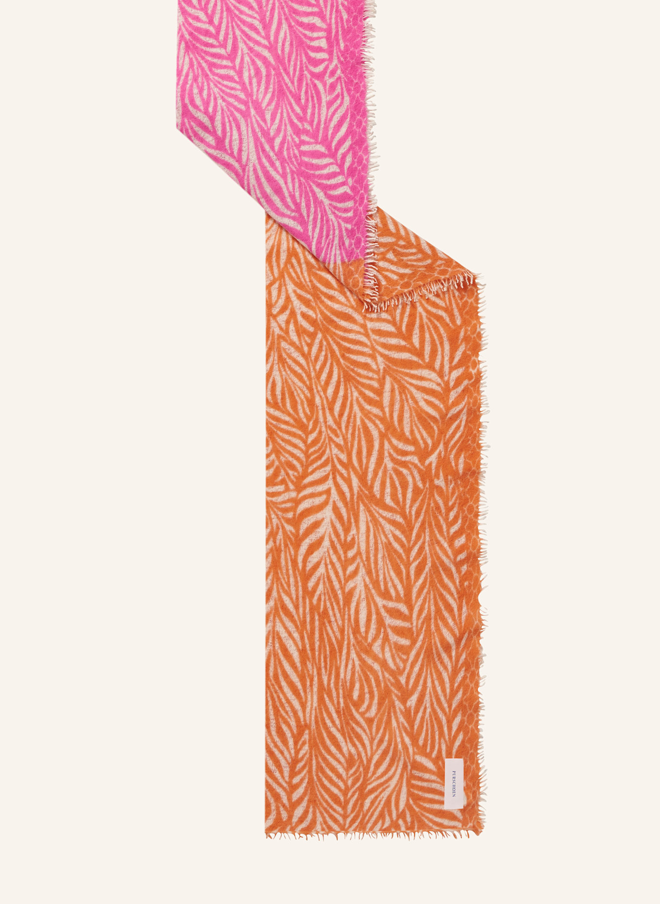 PURSCHOEN Cashmere-Schal LEAFGARDEN: PINK