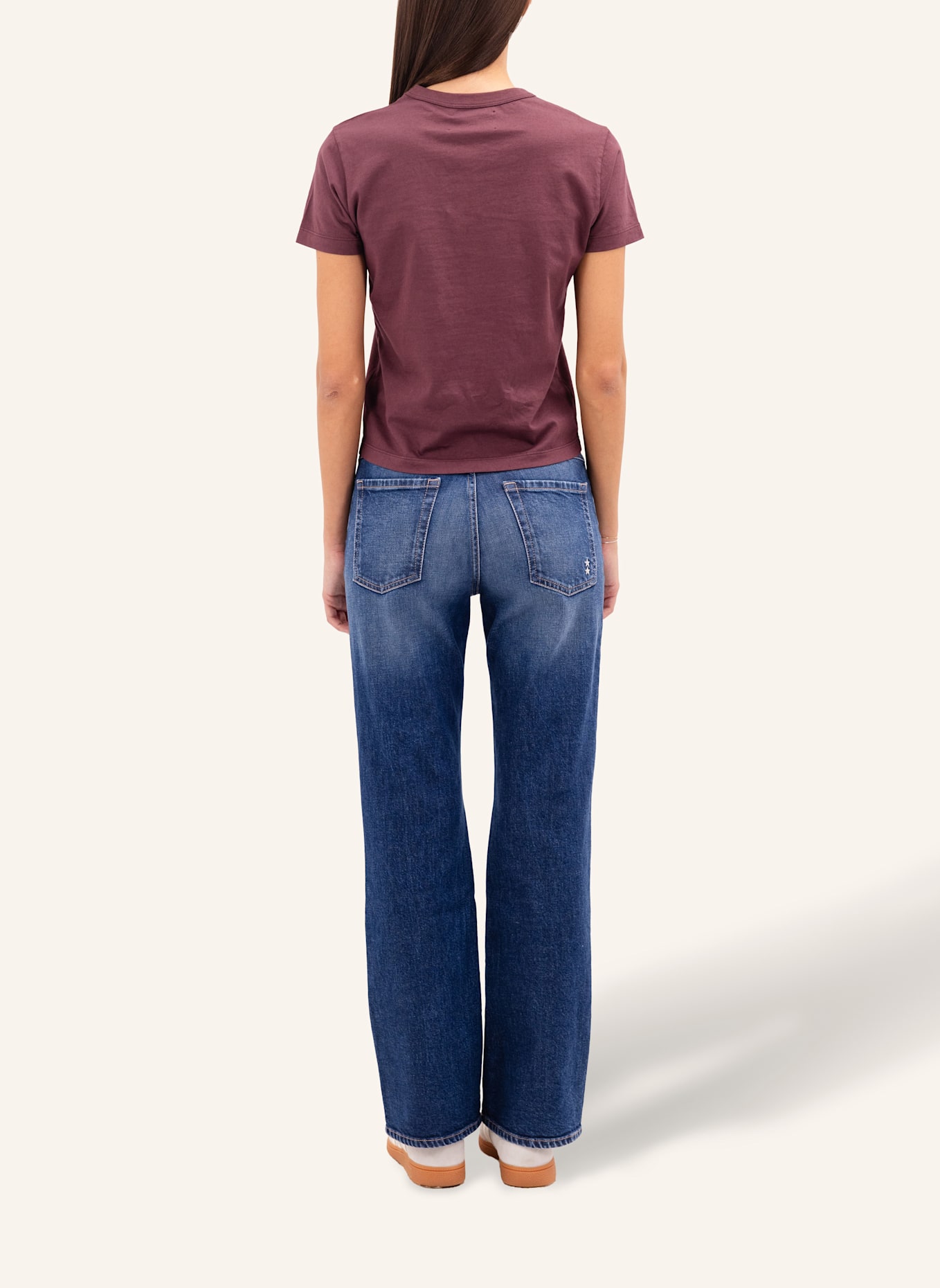 ICON DENIM T-shirt JULIE: DUNKELROT