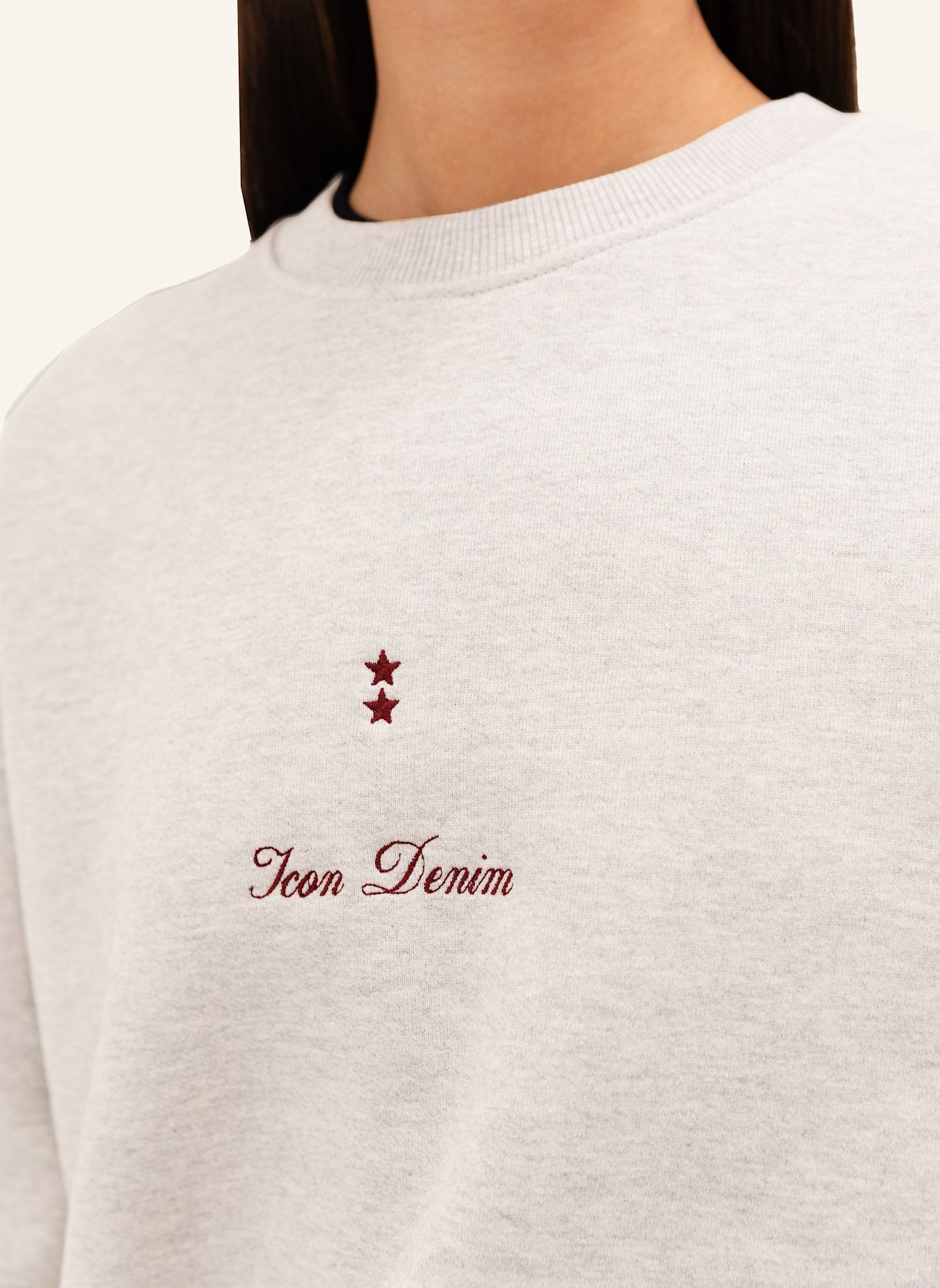 ICON DENIM Sweatshirt MELLIE: GRAU