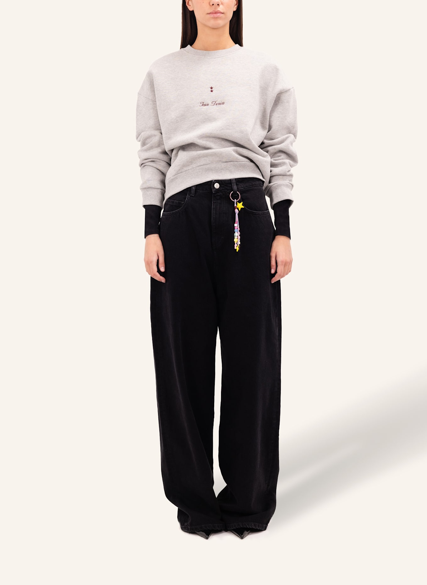 ICON DENIM Sweatshirt MELLIE: GRAU