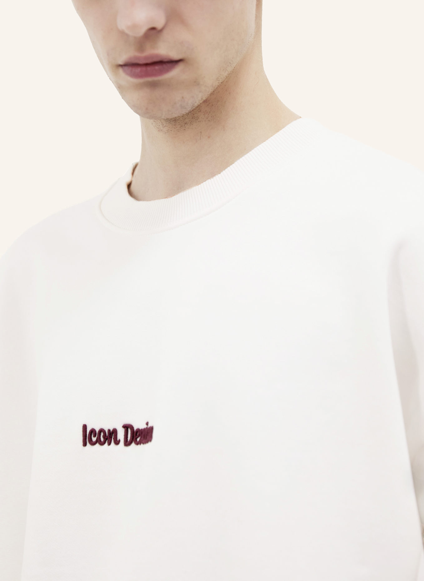 ICON DENIM Sweatshirt FITZ: WEISS