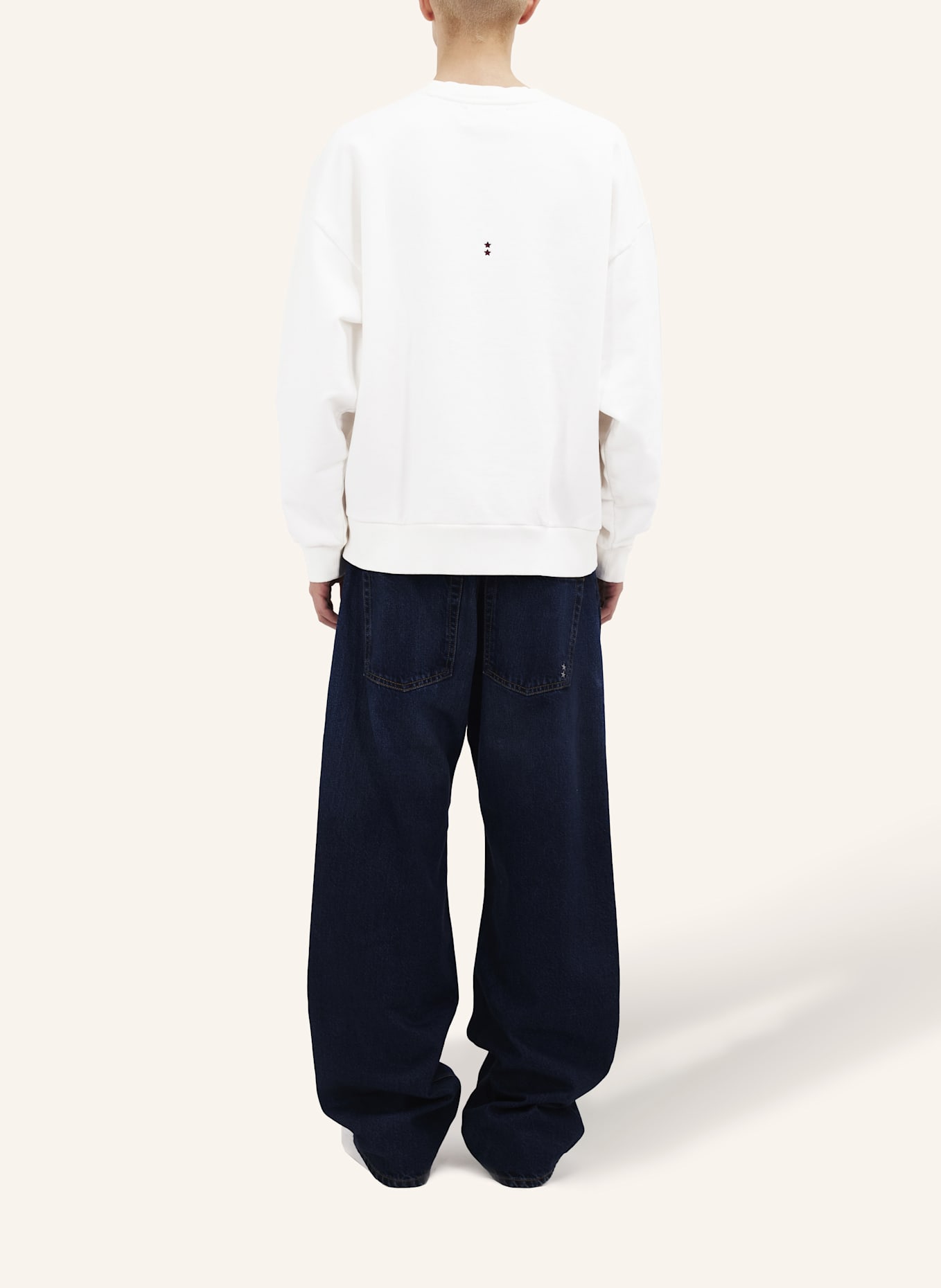 ICON DENIM Sweatshirt FITZ: WEISS