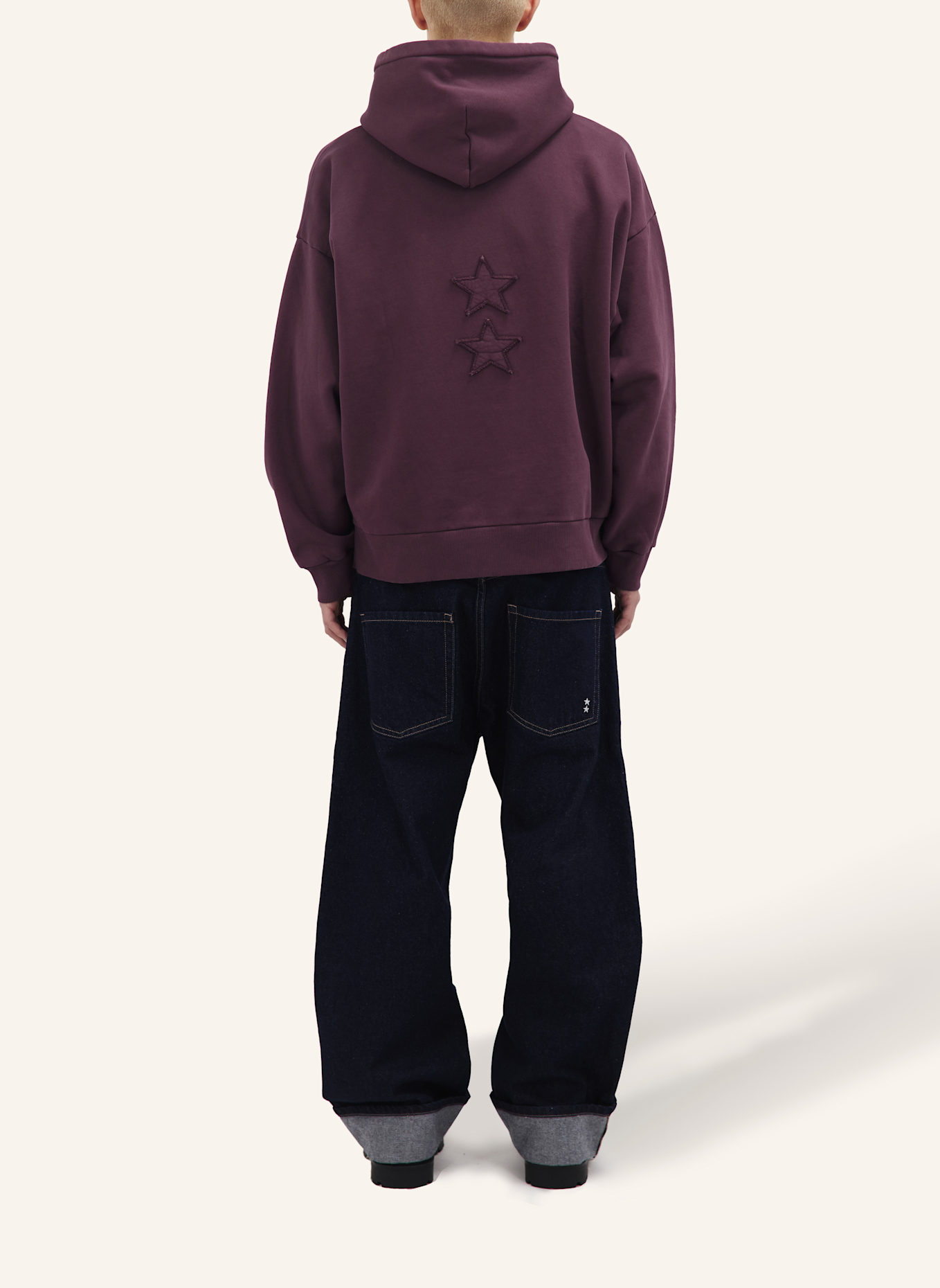 ICON DENIM Hoodie OWEN: DUNKELROT