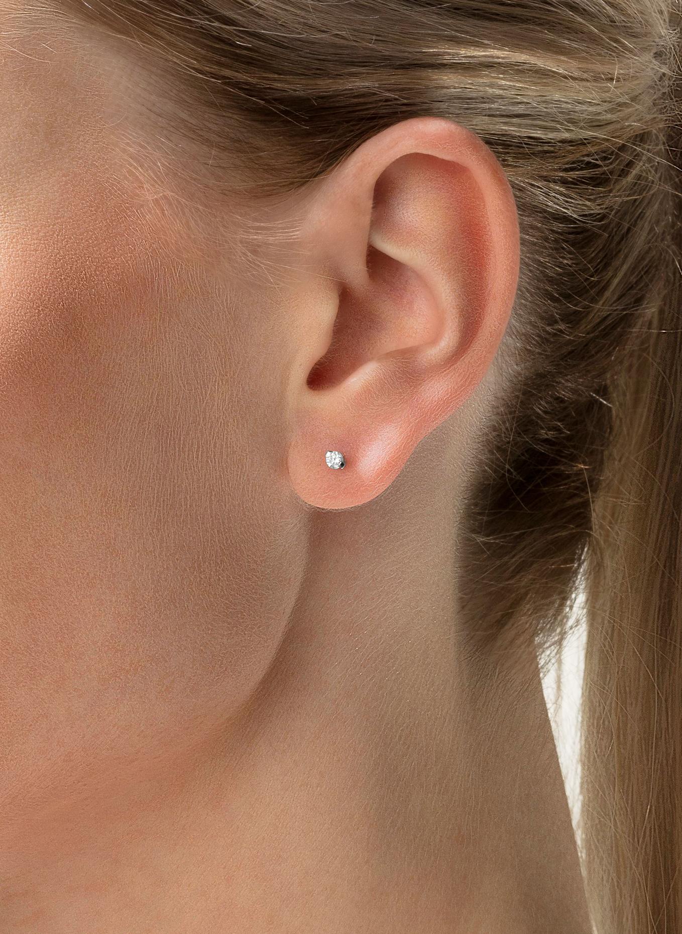 NIESSING Ohrstecker PRINCESS: PLATIN